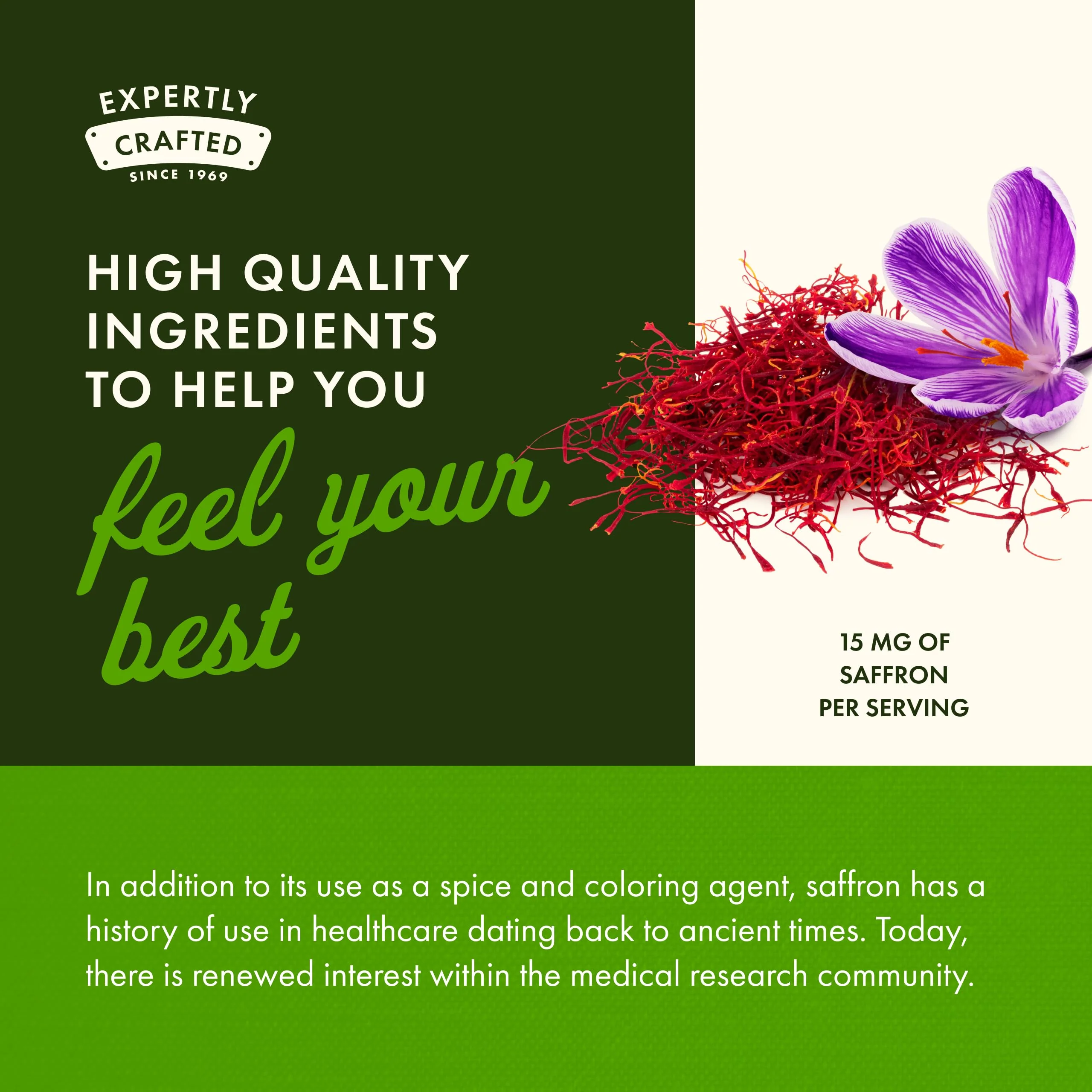 Swanson Full Spectrum Saffron – Organic Spanish Saffron, Mood Support (60 Veggie Capsules, 15 mg) 2 Pack - Image 5