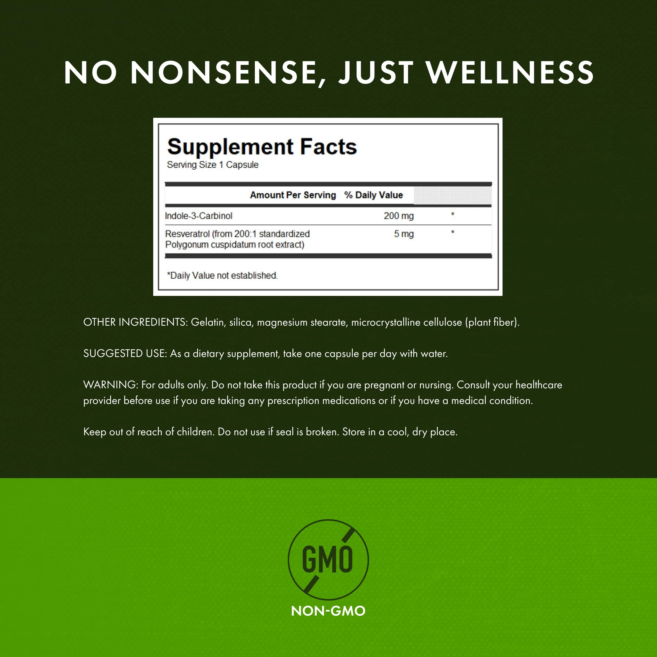 Swanson Indole-3-Carbinol with Resveratrol (I3C) - Cellular Protection & Hormone Balance - 60 Caps - Image 3