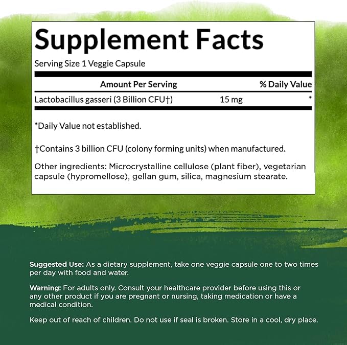 Swanson Lactobacillus Gasseri Probiotic - 3 Billion CFU - Satiety and Fat Metabolism Support - 60 Veggie Capsules (2 Bottles) - Image 2