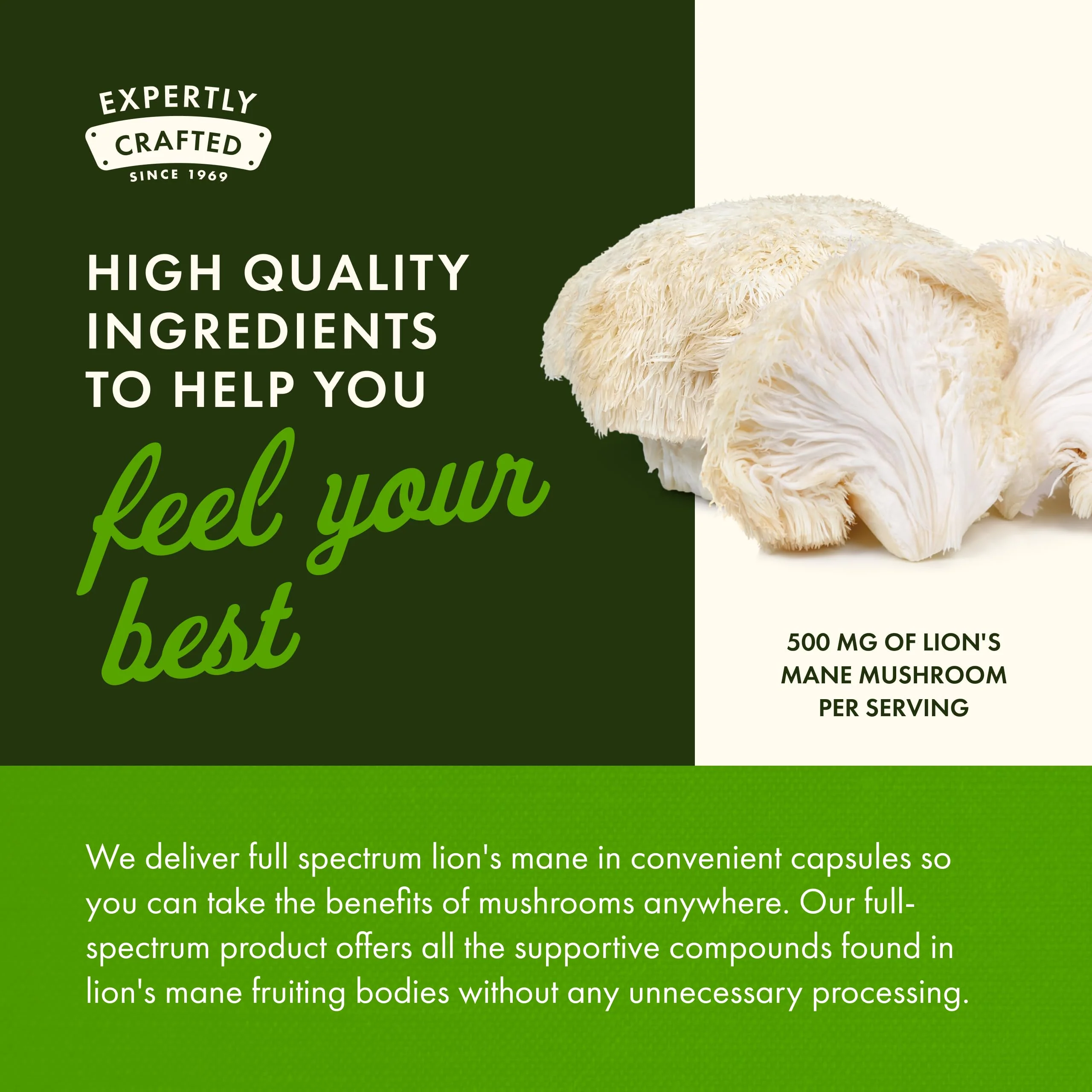 Swanson Lion's Mane Mushroom - Brain Support & Focus (4 Bottles, 60 Capsules Each) - Image 7