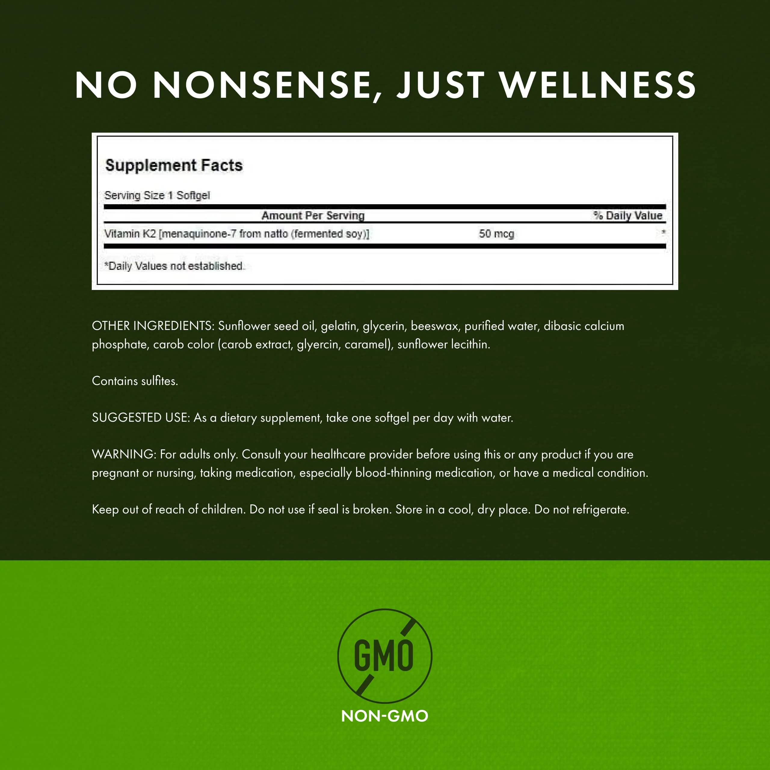 Swanson Natural Vitamin K2 (Menaquinone-7 from Natto) 50 mcg – 4 Pack, 120 Softgels - Image 10