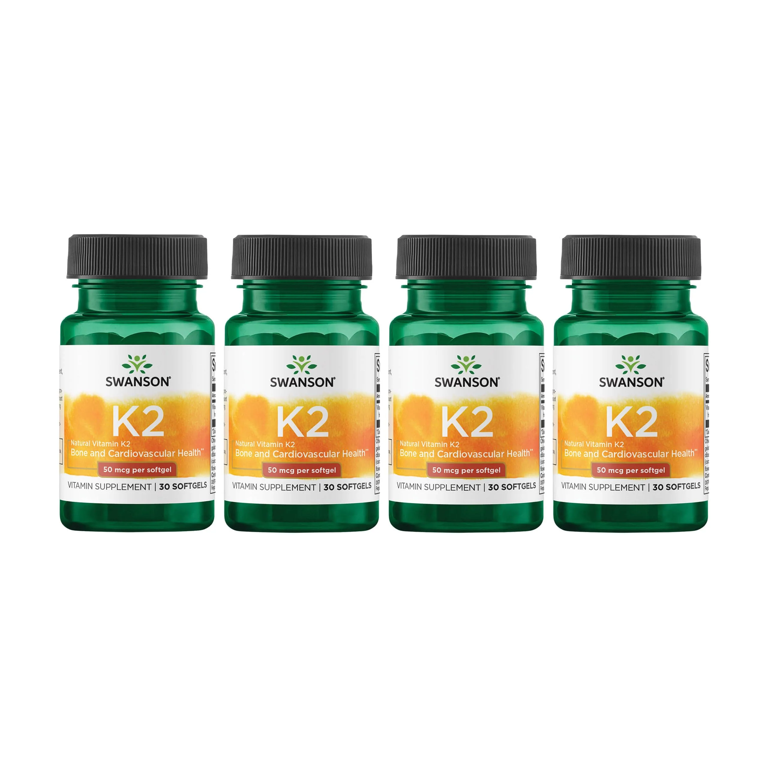Swanson Natural Vitamin K2 (Menaquinone-7 from Natto) 50 mcg – 4 Pack, 120 Softgels - Image 8