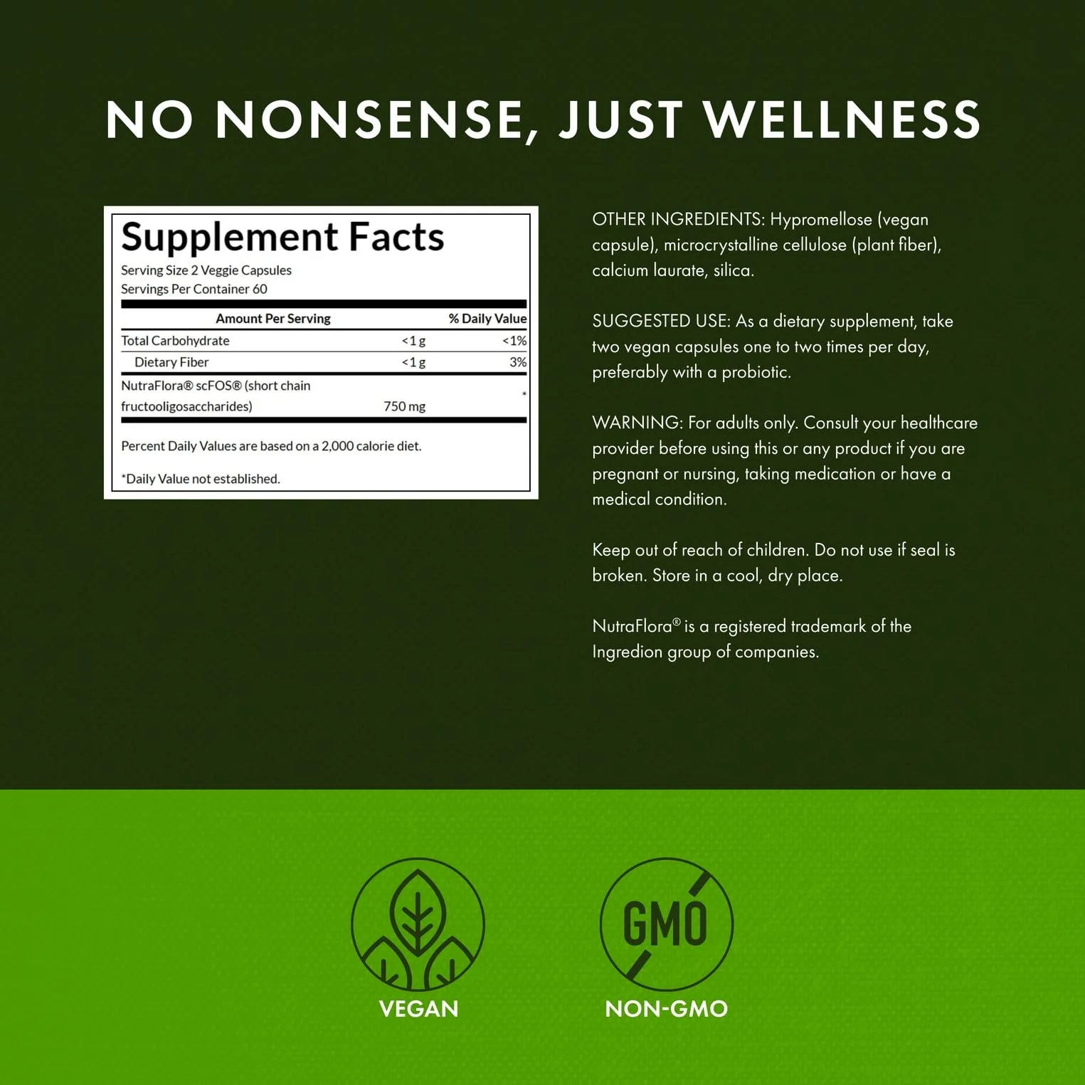 Swanson Prebiotic Capsules – Gut Health & Digestive Support (120 Veggie Capsules, 750 mg) – 4 Pack - Image 3