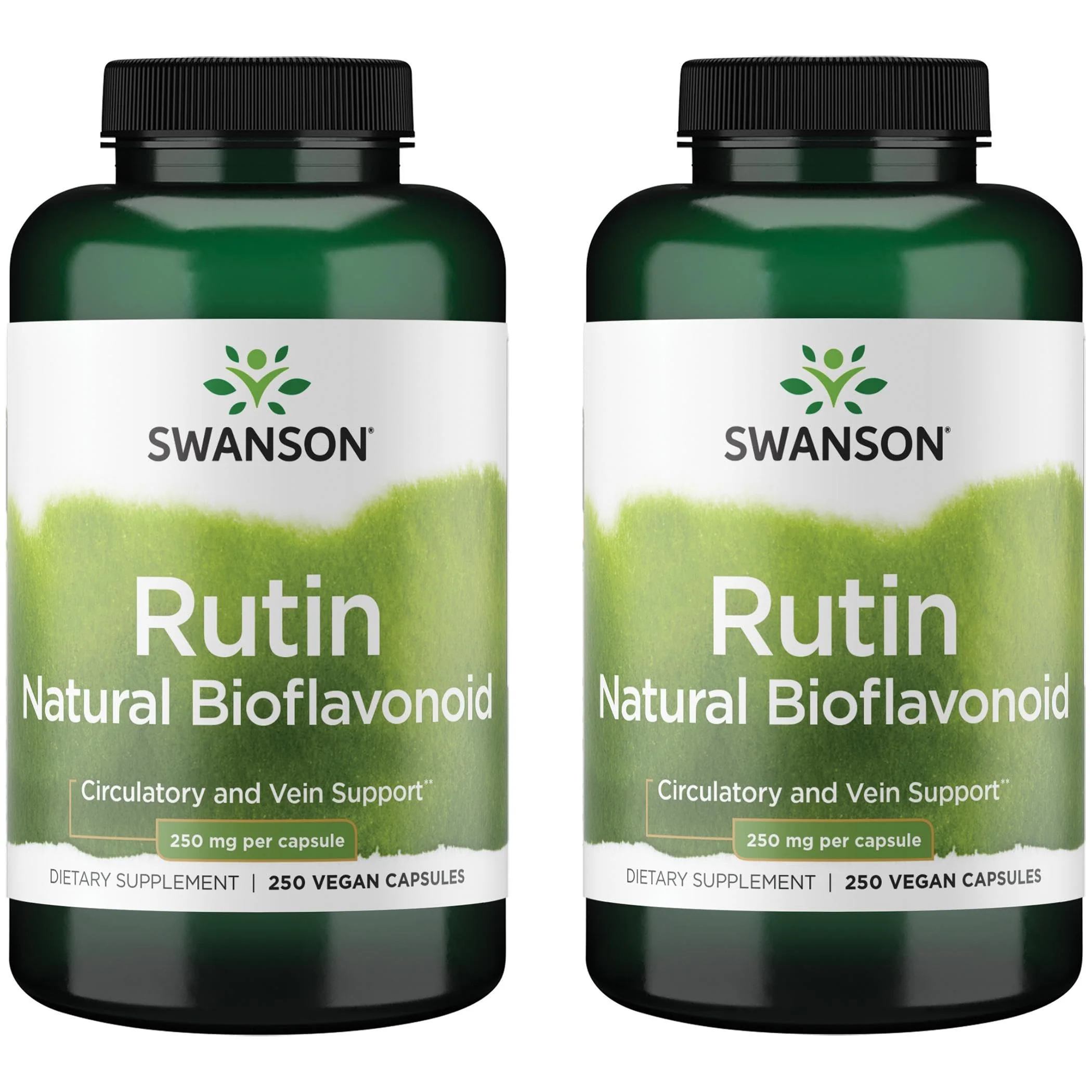 Swanson Rutin Natural Bioflavonoid 250 mg - 250 Caps (2 Pack) | Vitamin C Support