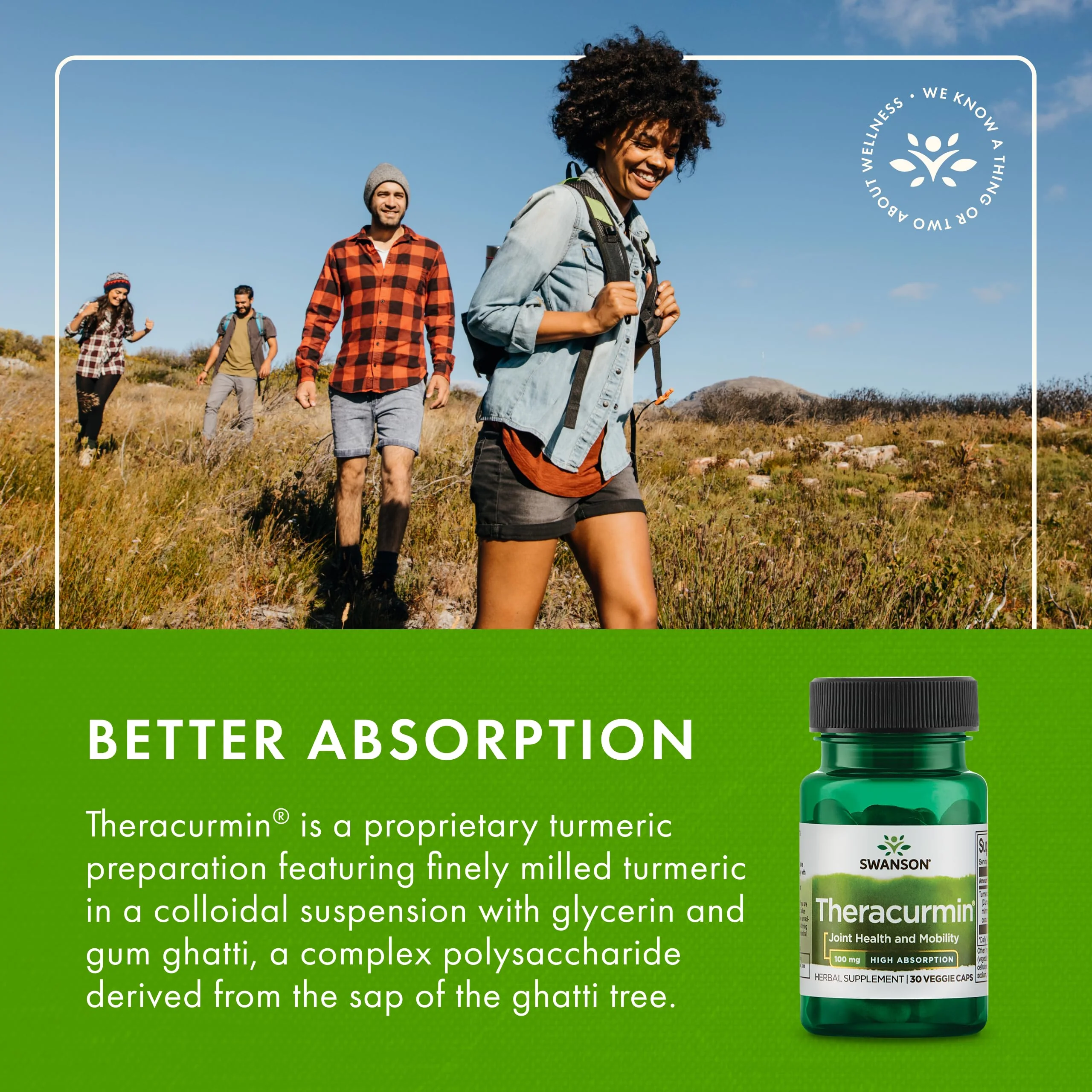 Swanson Theracurmin - Joint Health & Mobility Support, High Absorption Turmeric 100mg - 30 Capsules (4 Pack) - Image 6