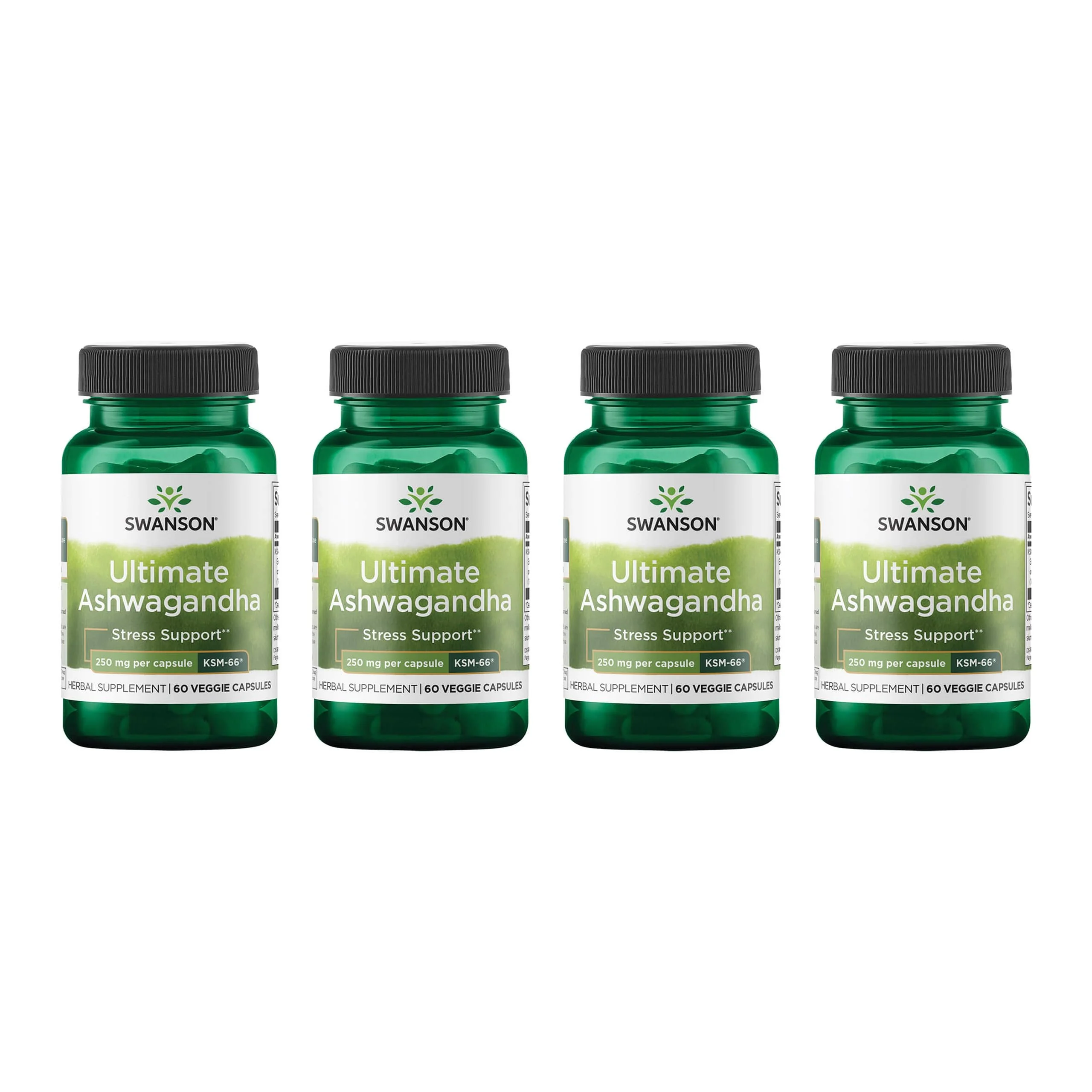 Swanson Ultimate Ashwagandha KSM-66 – Stress Support & Relaxation (60 Veggie Capsules, 250 mg) – 4 Pack - Image 8