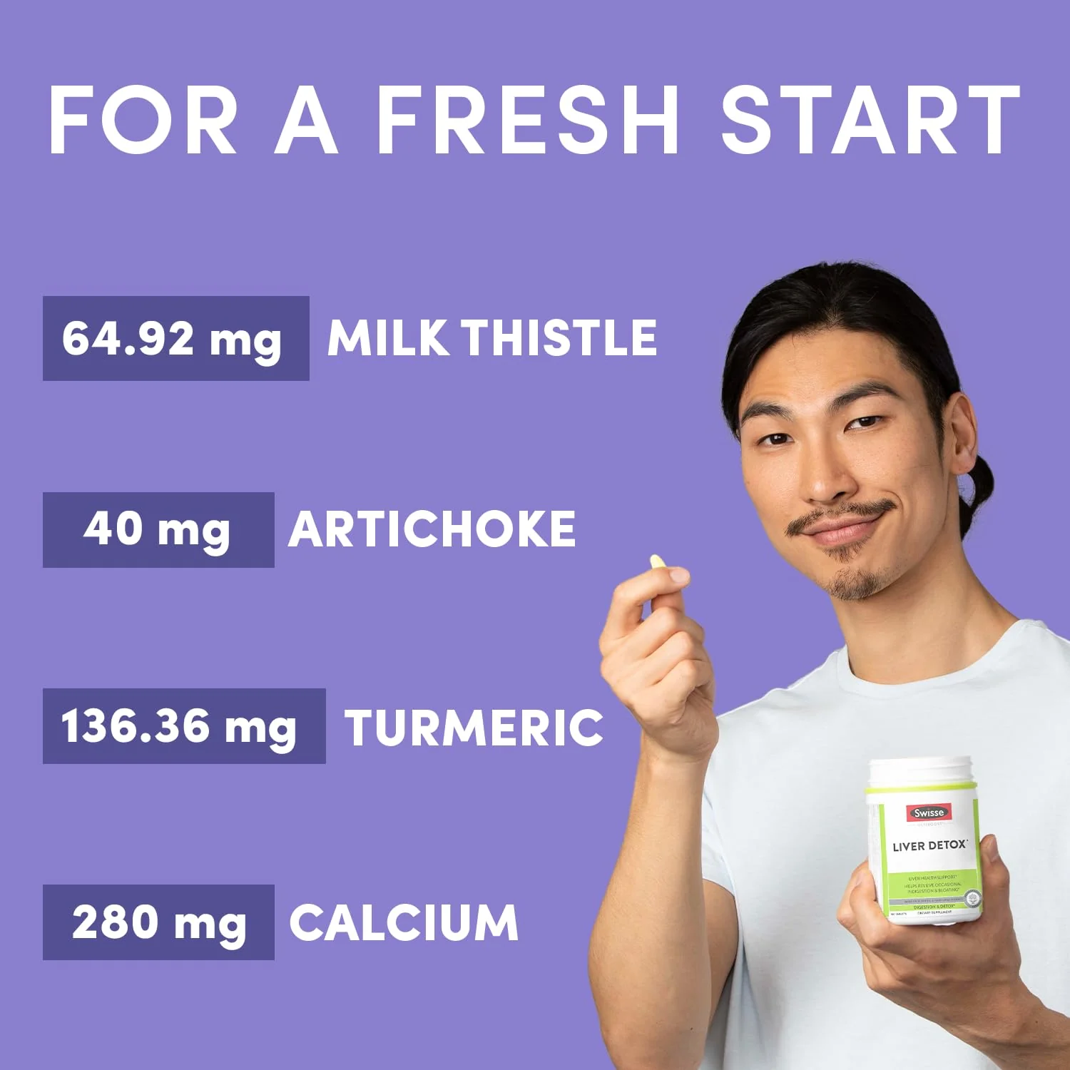 Swisse Milk Thistle Liver Cleanse & Detox | Liver Support | Turmeric & Artichoke Extract | 180 Pills - Image 4