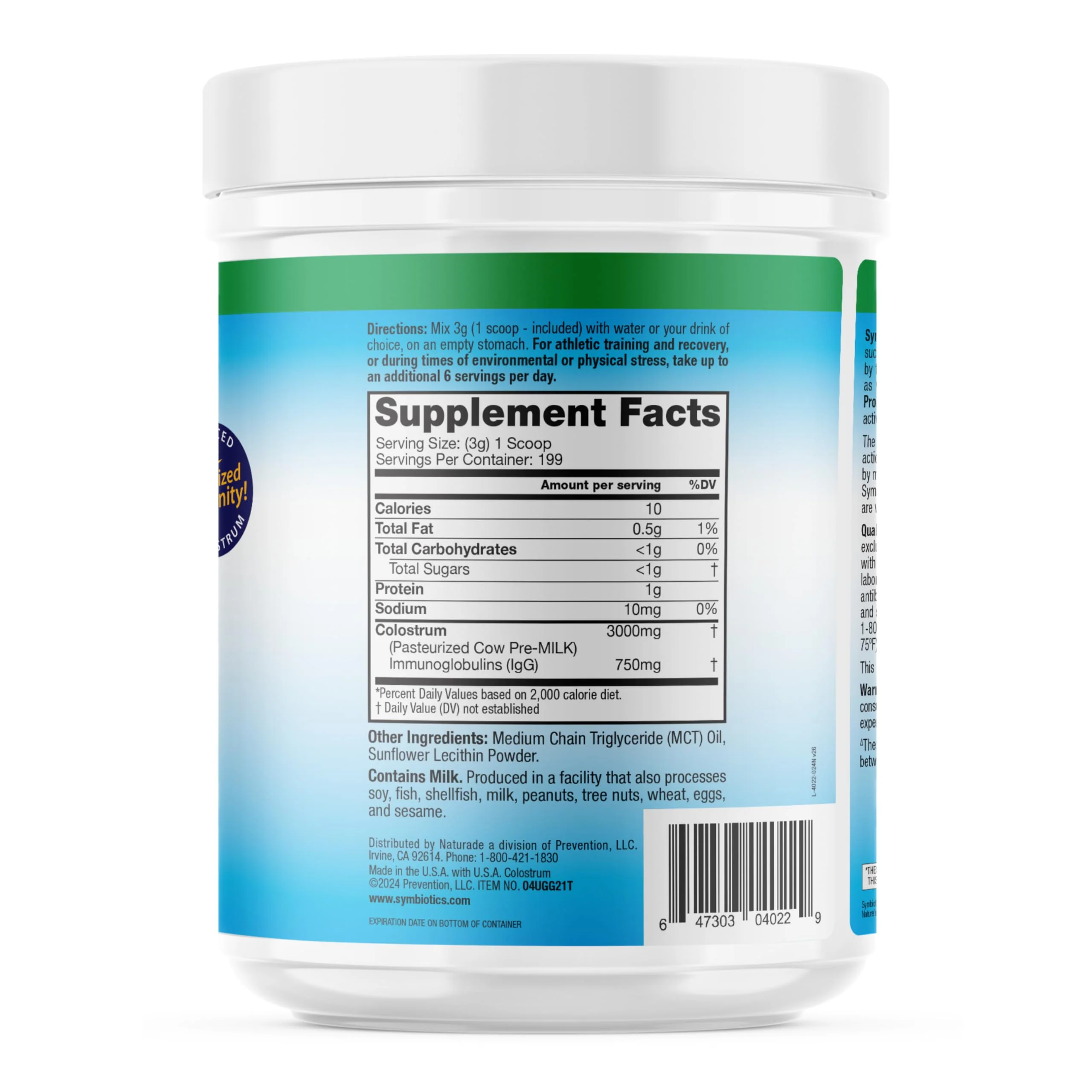 Symbiotics Colostrum Plus Powder – Immune Support & Gut Health, 21 oz (595 g) - Image 16