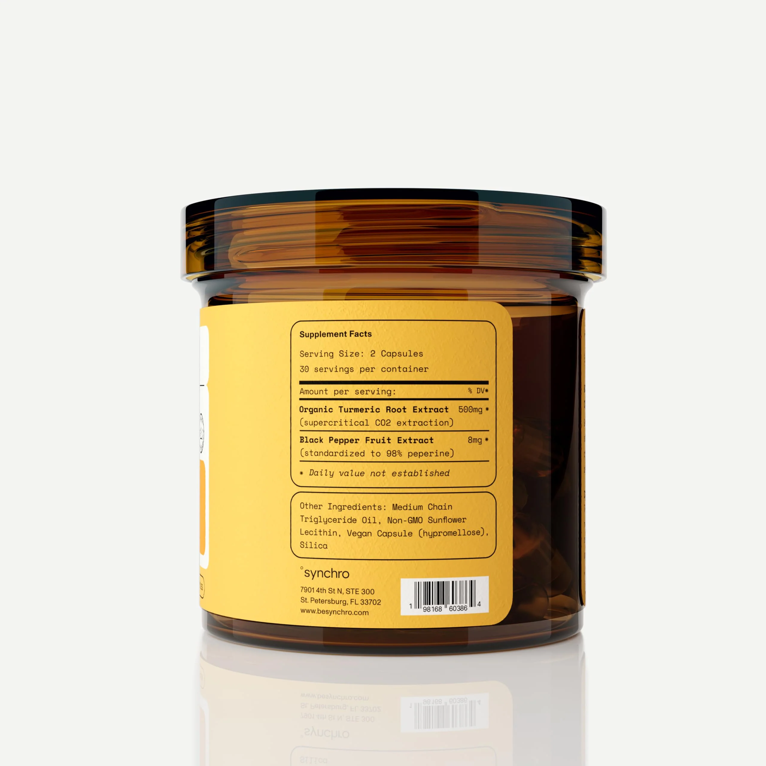 Synchro Gold Liposomal Turmeric 60ct Capsules | Nano-Encapsulated Curcumin + Piperine - Image 14