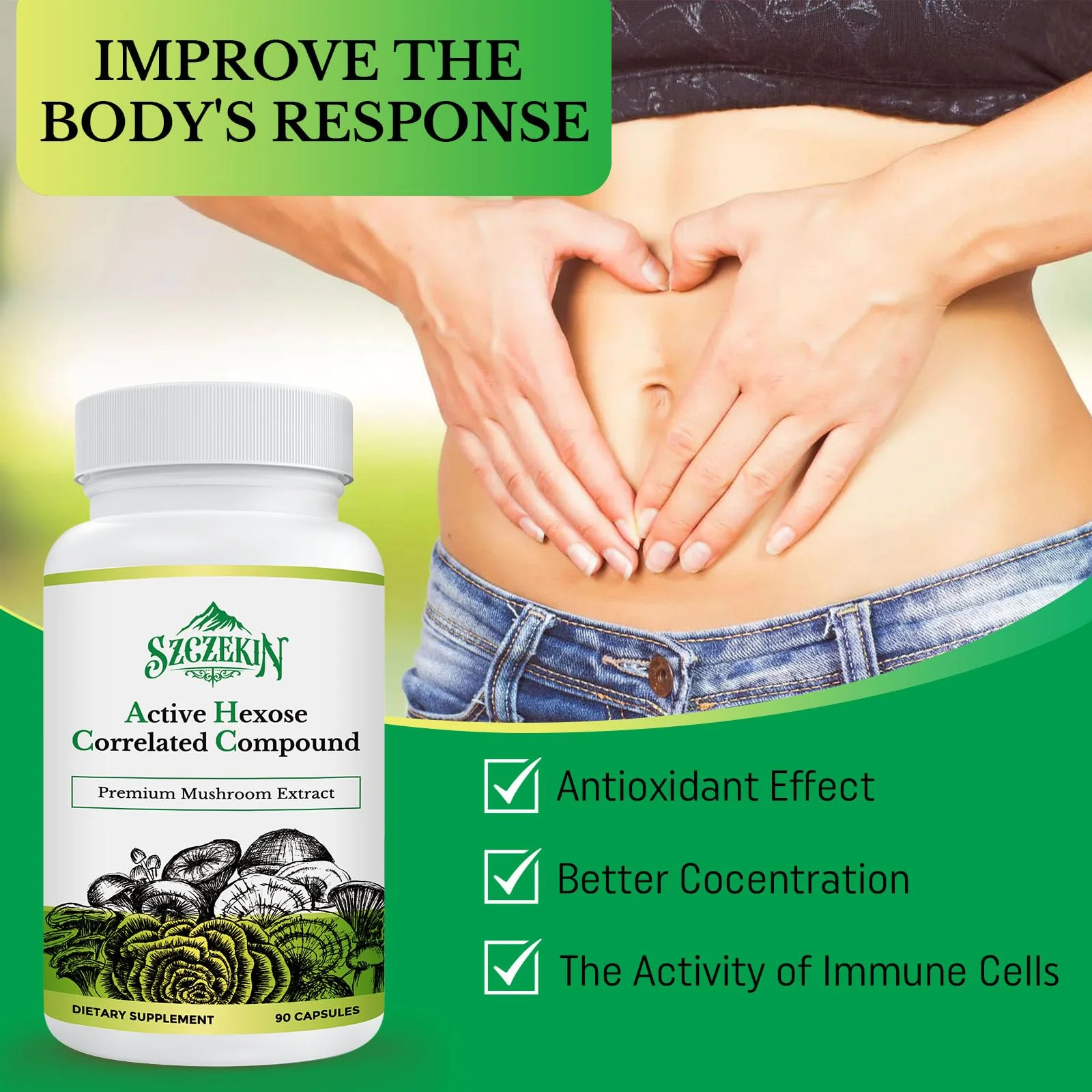 SZCZEKIN AHCC 1500 mg with 8 Mushroom Extracts – 540 Vegan Capsules - Image 13