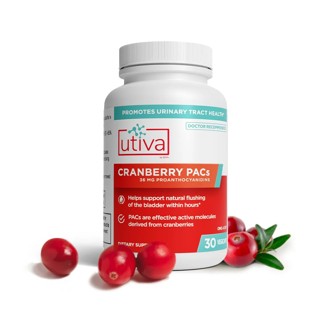 Szio+ Utiva Cranberry PACs – 36 mg PACs Clinically Studied UTI Prevention for Women | 30 Veggie Capsules - Image 8
