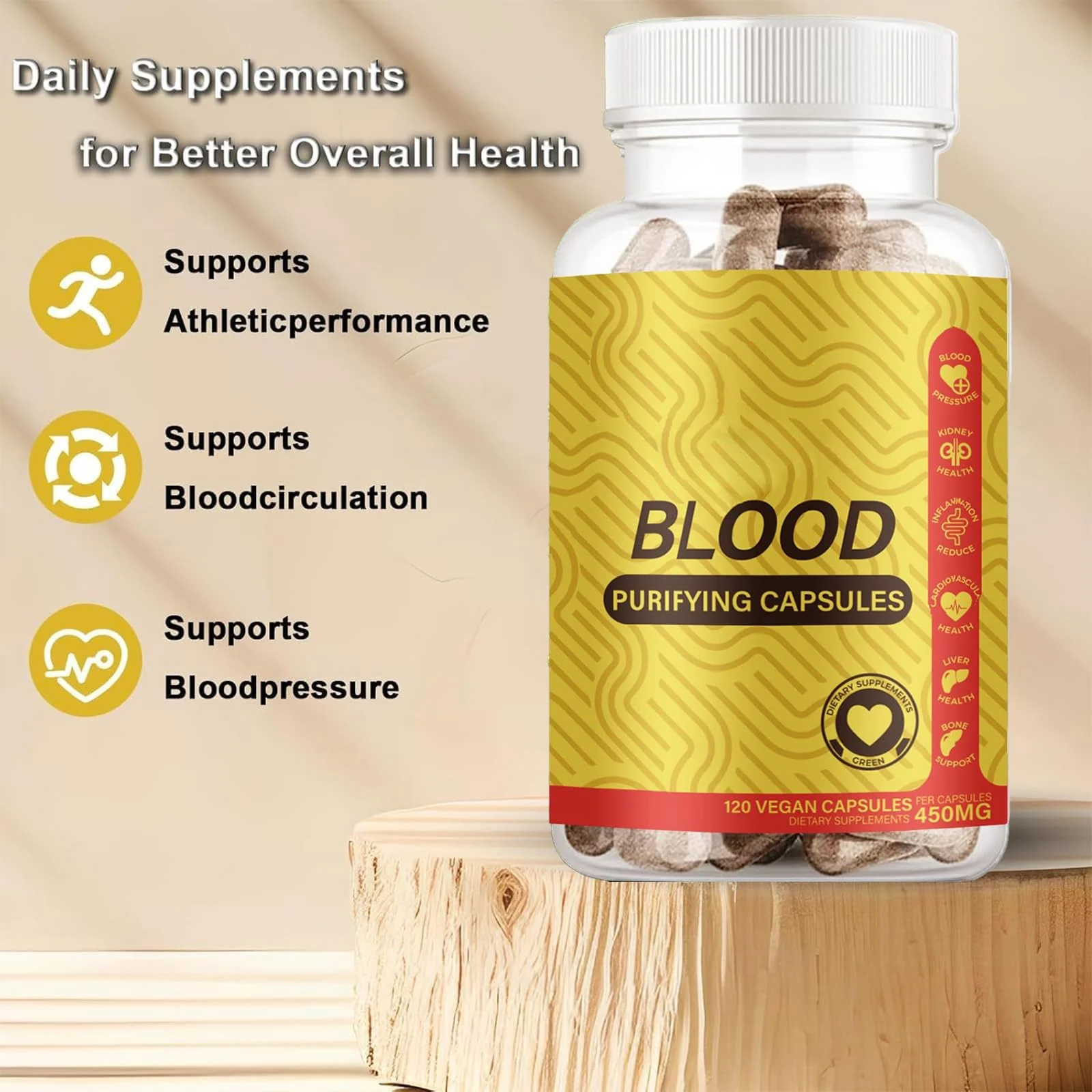 TAFUTY Blood Purifying Capsules – GMO-Free, Gluten Free, Vegan 450 mg (2) - Image 5