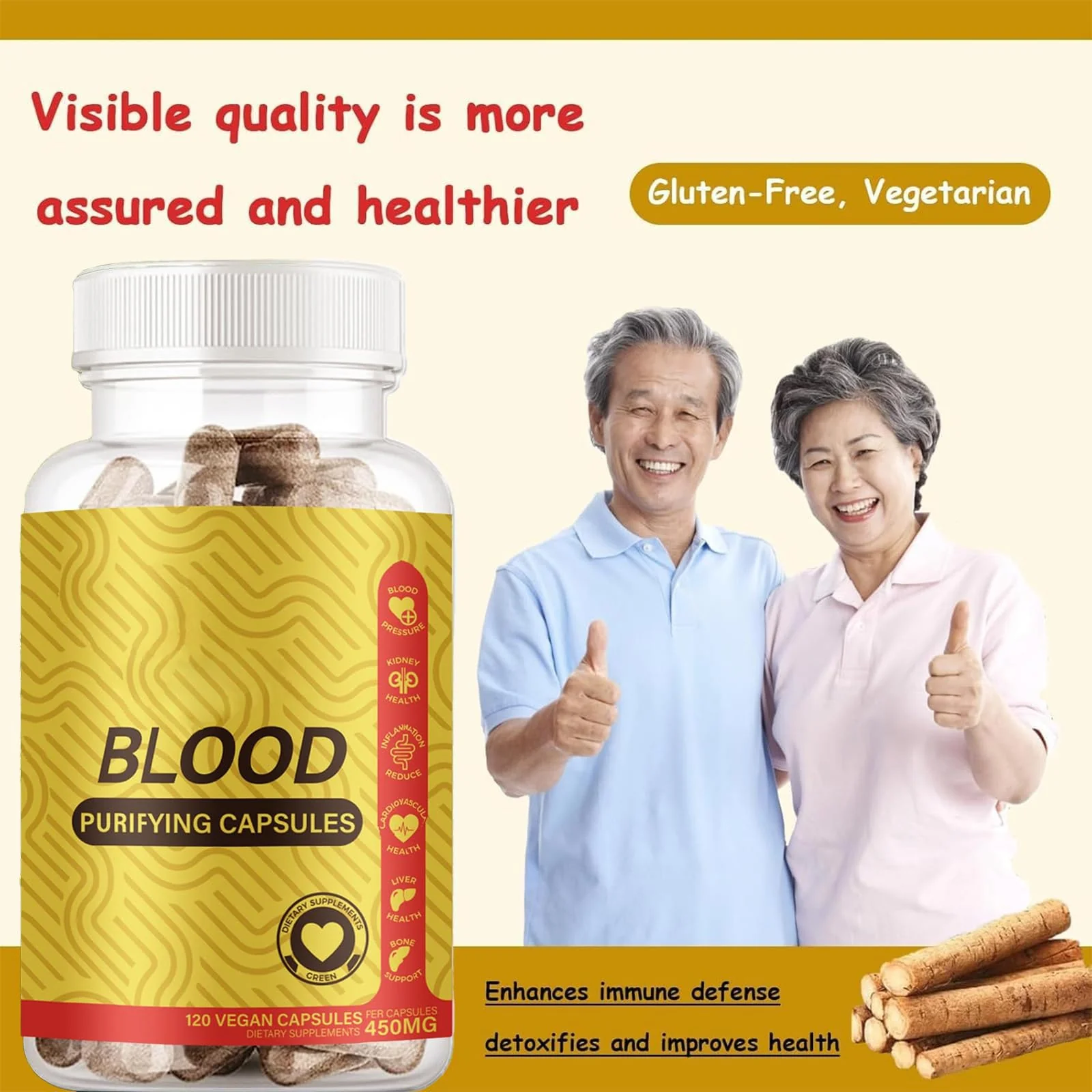 TAFUTY Blood Purifying Capsules – GMO-Free, Gluten Free, Vegan 450 mg (2) - Image 6