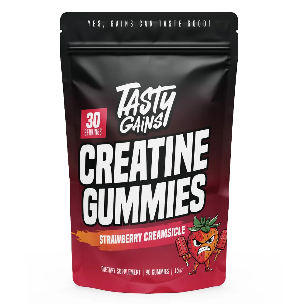 TASTY GAINS Creatine Gummies – 90g, 1g Monohydrate per Gummy, Made in USA - Image 8