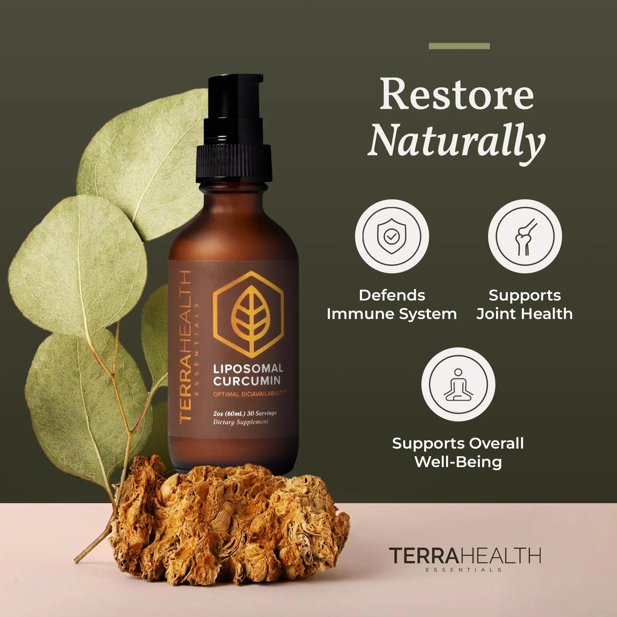 Terra Health Essentials Liposomal Curcumin Drops — Joint Support with Turmeric & Black Pepper, 5X Absorption, 30 Servings, Vegan - Image 5
