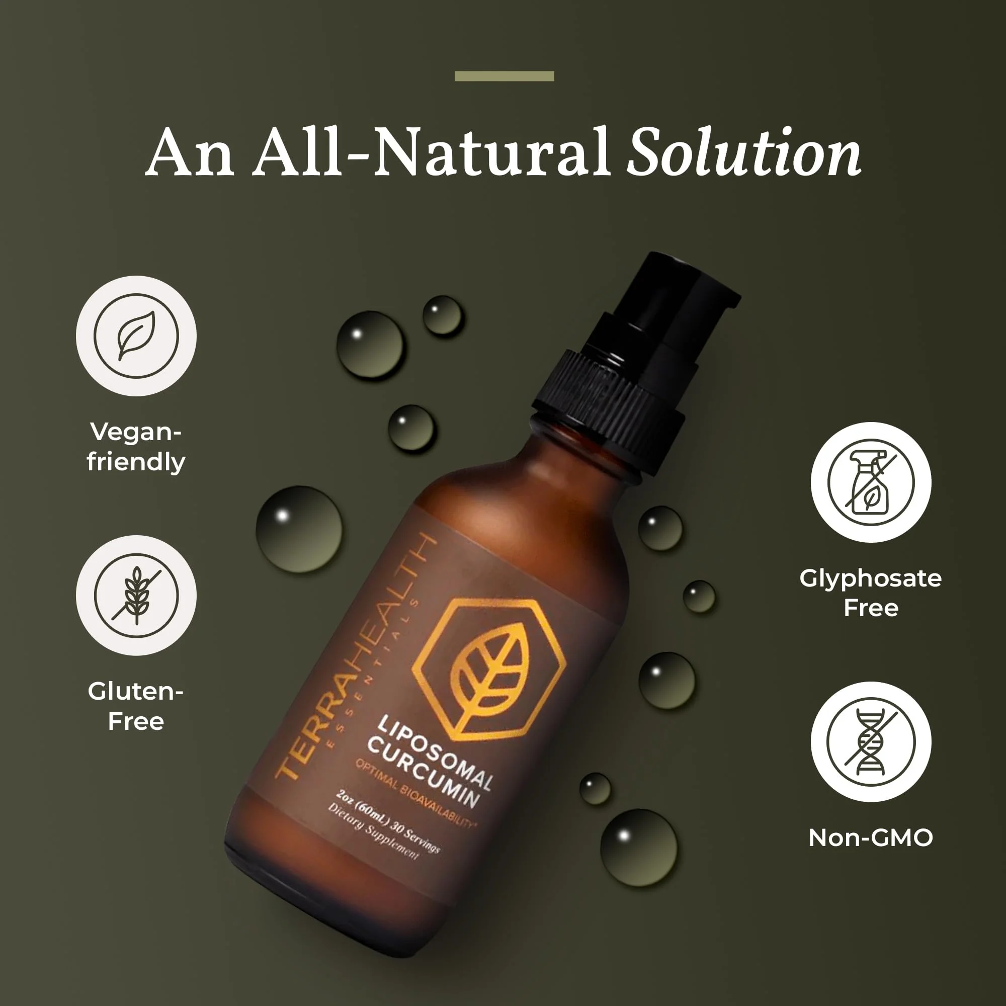 Terra Health Essentials Liposomal Curcumin Drops — Joint Support with Turmeric & Black Pepper, 5X Absorption, 30 Servings, Vegan - Image 7