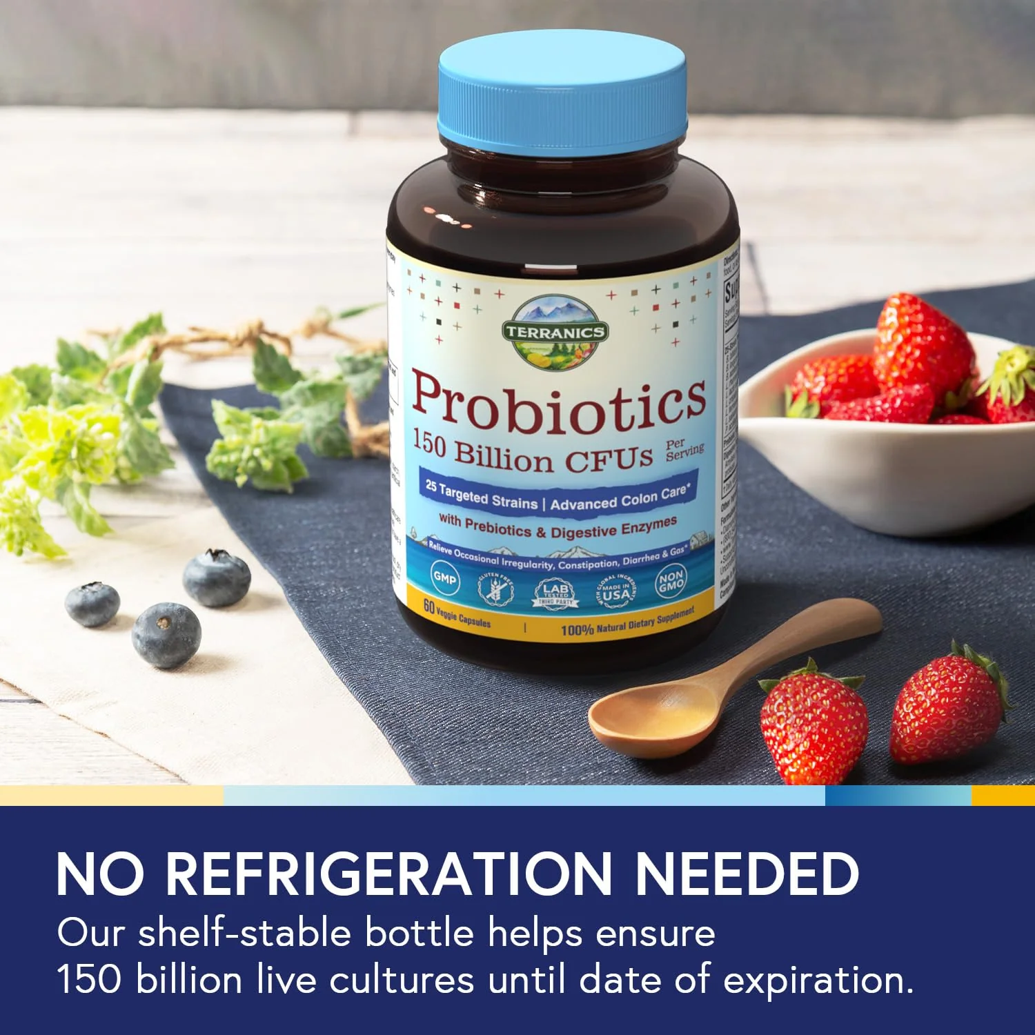 Terranics Daily Probiotics for Men & Women | 150B CFU, 25 Strains, Colon Care - Image 8