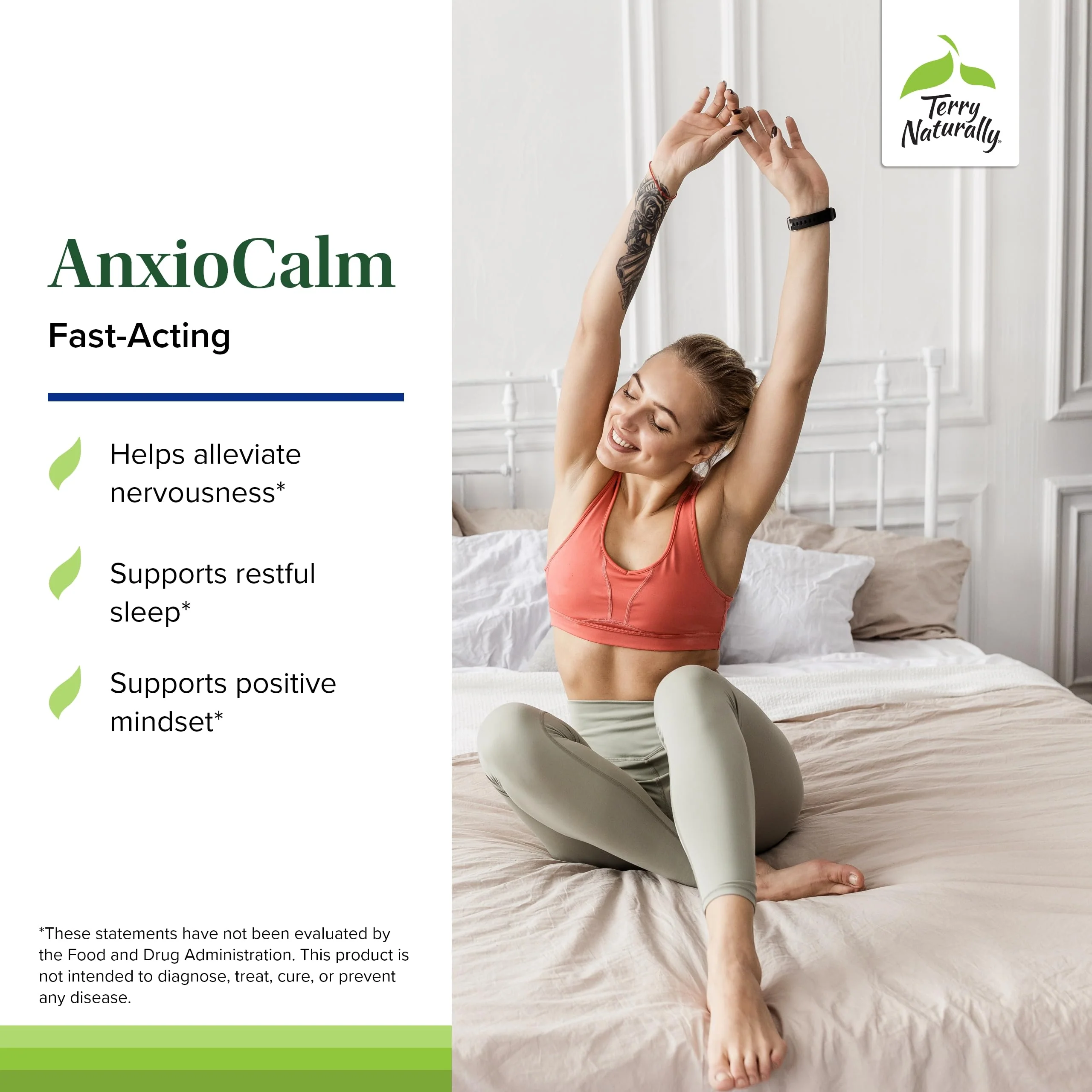 Terry Naturally AnxioCalm – 75 Tablets | Fast-Acting, Non-Drowsy, Safe for Adults & Kids 4+ - Image 3
