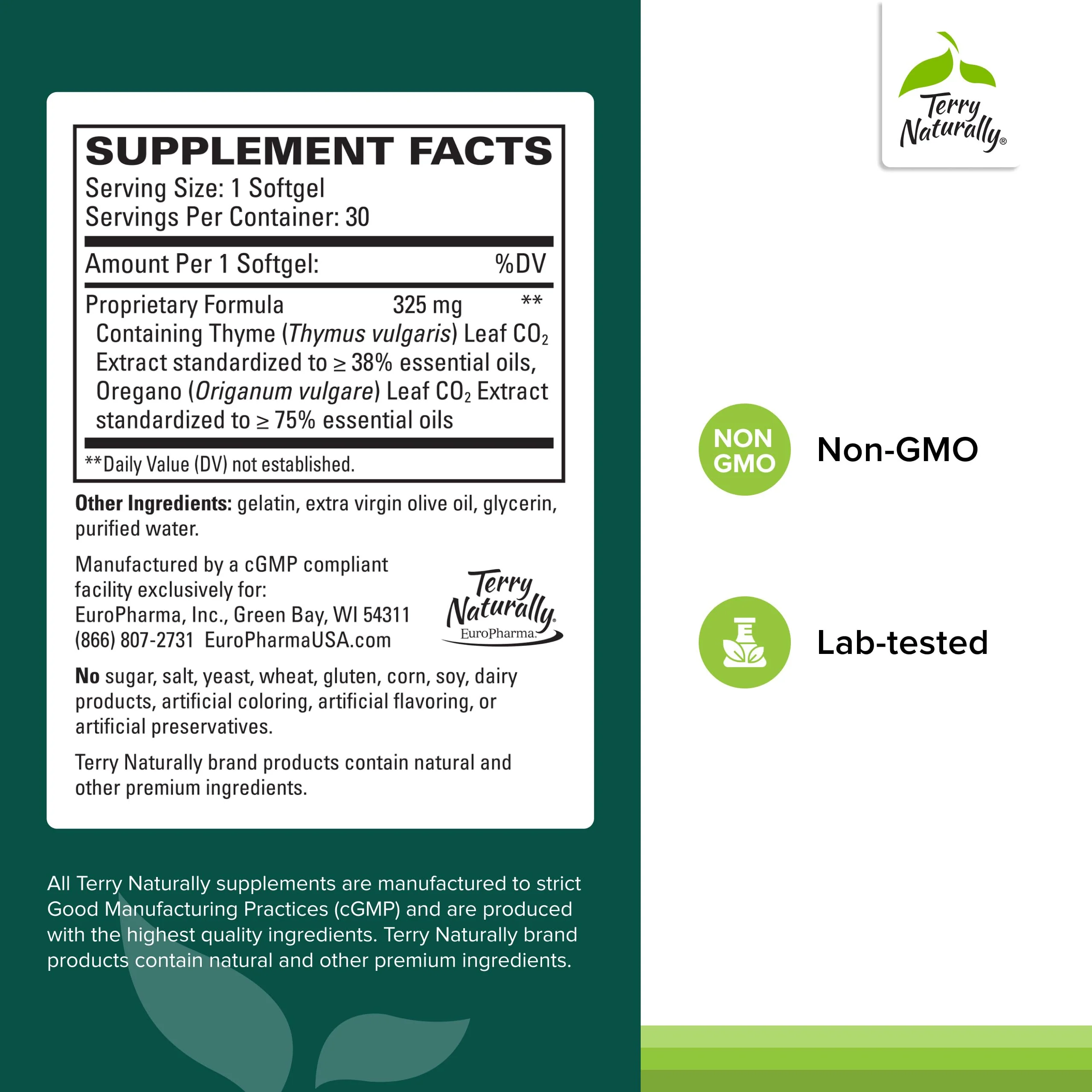 Terry Naturally Bacteril Extra Strength – Immune & GI Health (Gluten & Dairy Free) - Image 2
