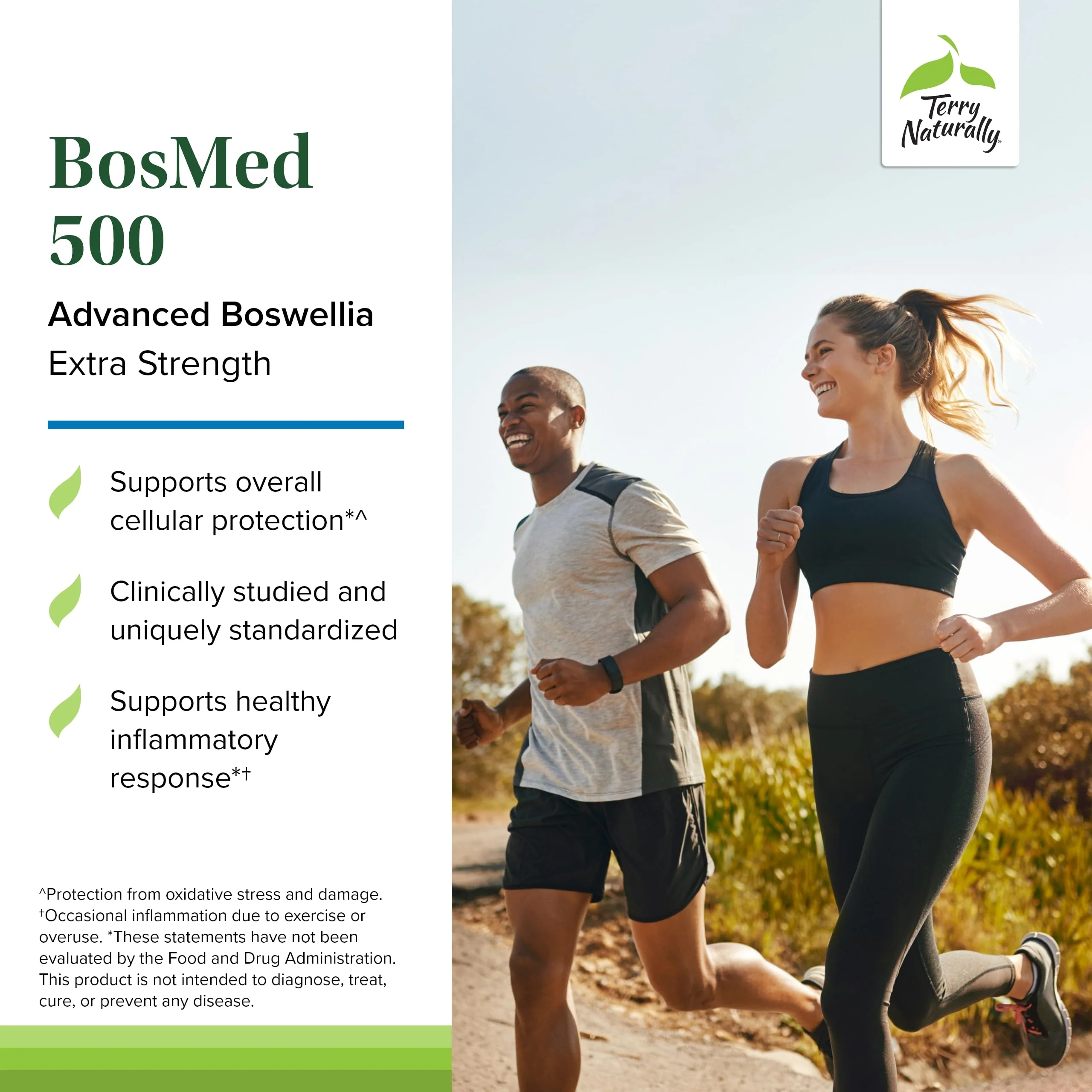 Terry Naturally BosMed 500 Extra Strength Boswellia Softgels for Lung Support | AKBA-Rich Boswellia Serrata, 120 Softgels - Image 2