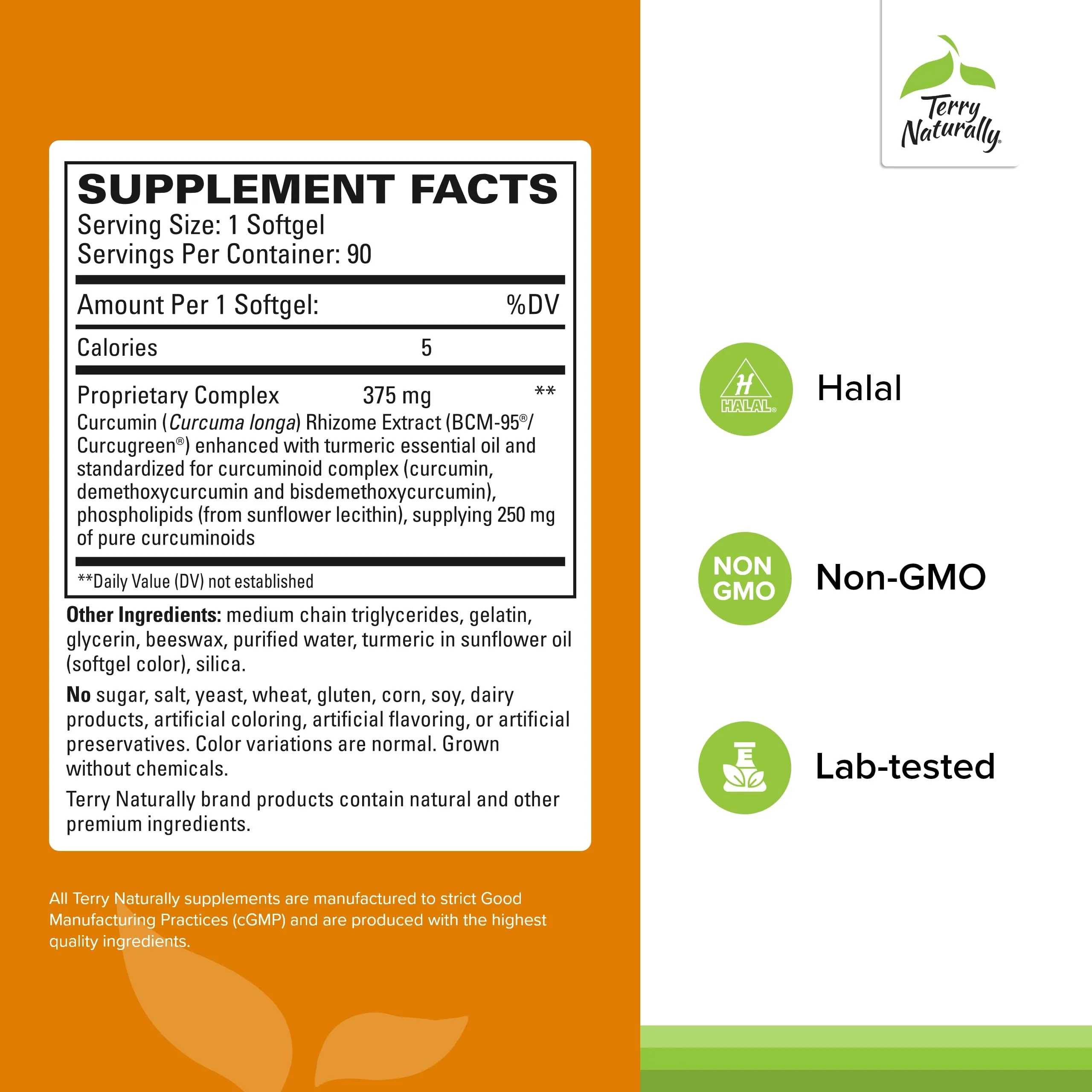 Terry Naturally CuraMed 375mg – Antioxidant Curcumin with Turmeric Essential Oil | Brain, Liver & Immune Support | 90 Softgels - Image 9