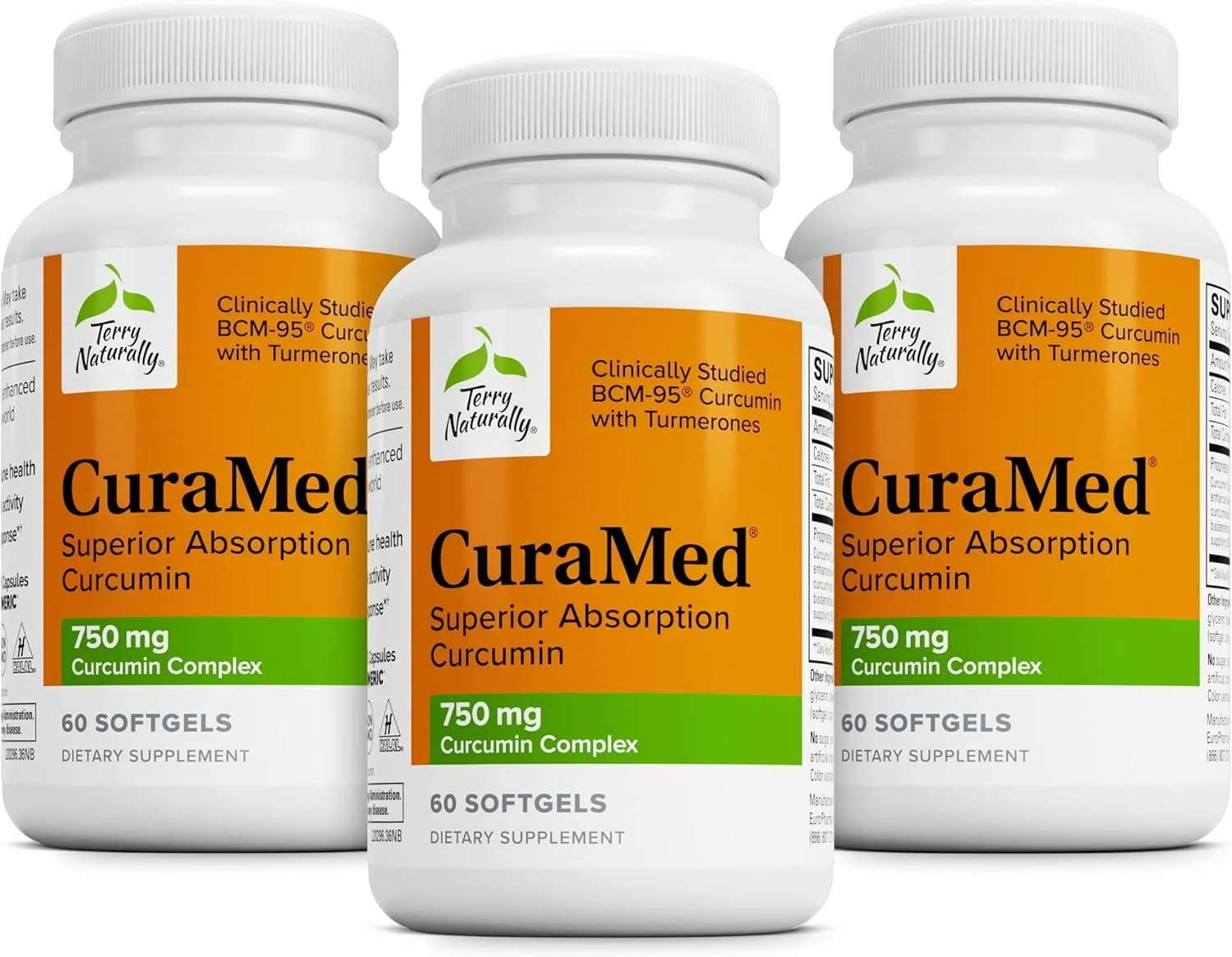 Terry Naturally CuraMed 750mg Curcumin - Brain & Heart Health (Pack of 3) - Image 8