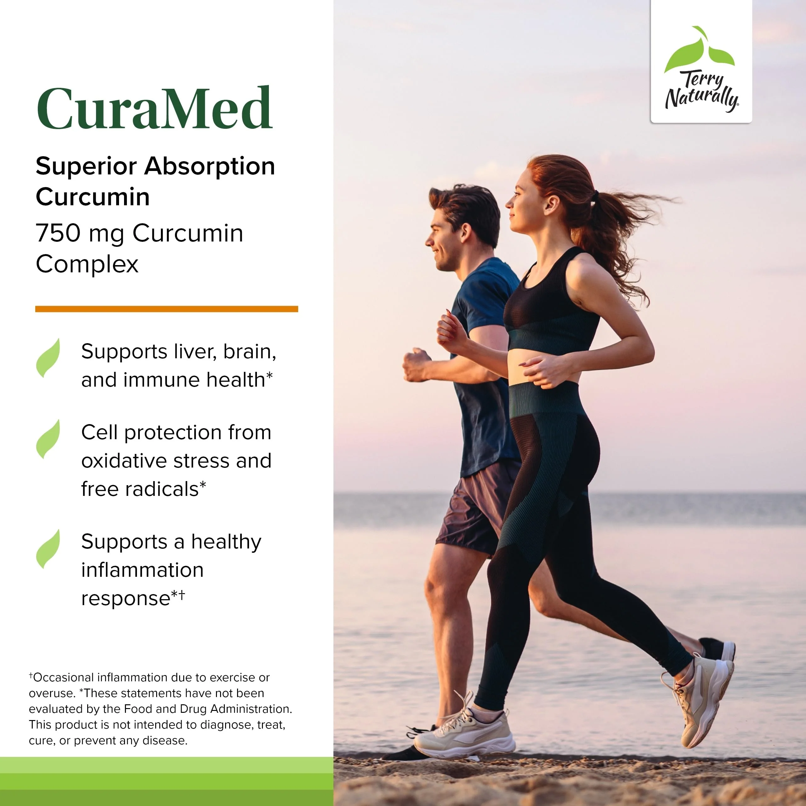 Terry Naturally CuraMed 750mg – High-Potency Curcumin Antioxidant Supplement for Brain & Heart Health (60 Softgels) - Image 10