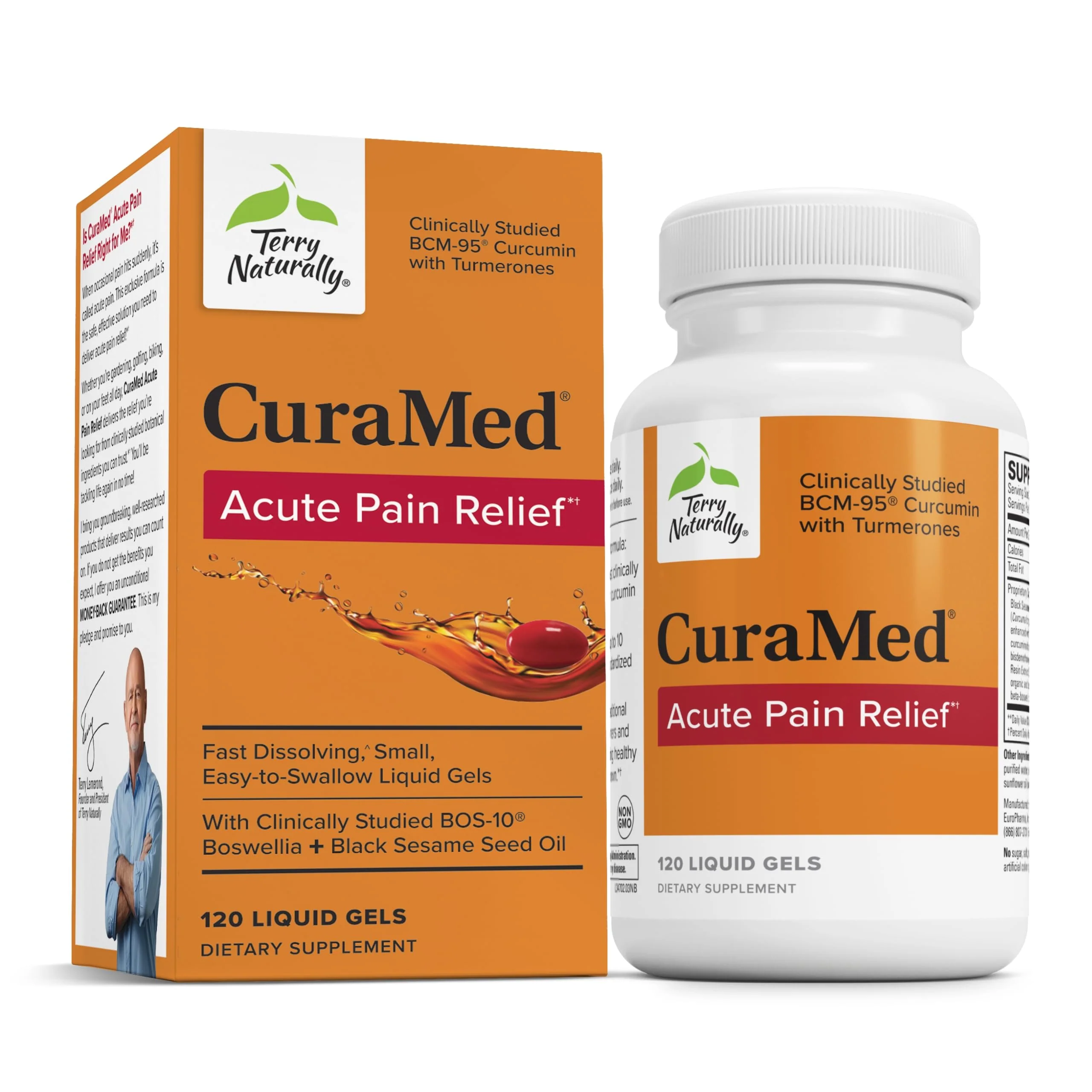 Terry Naturally CuraMed Acute Pain Relief – BCM-95 Curcumin & BOS-10 Boswellia + Black Sesame Seed Oil | 120 Liquid Gels - Image 8