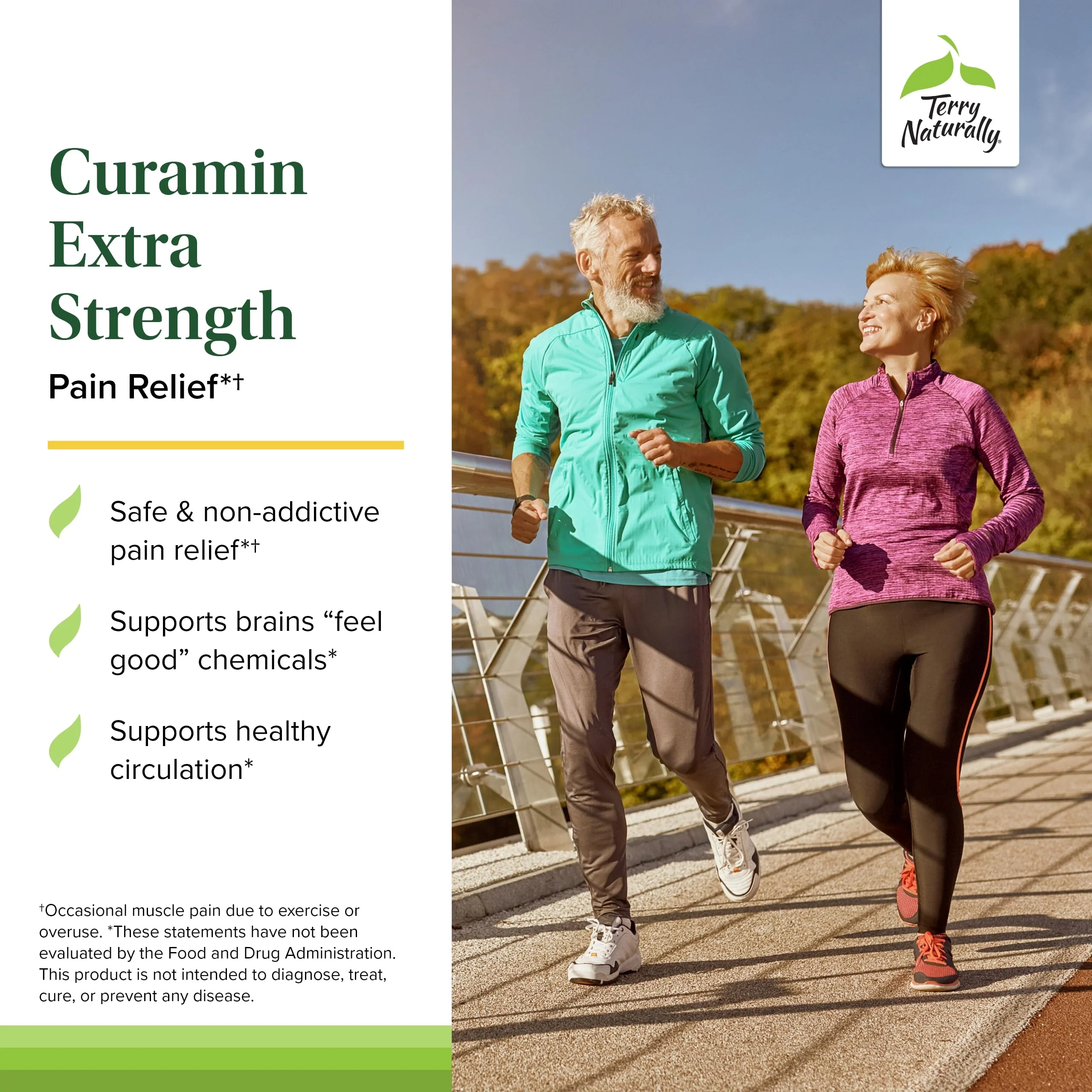 Terry Naturally Curamin Extra Strength - Curcumin + Boswellia for Joints & Circulation (Pack of 2, 60 Tablets) - Image 3