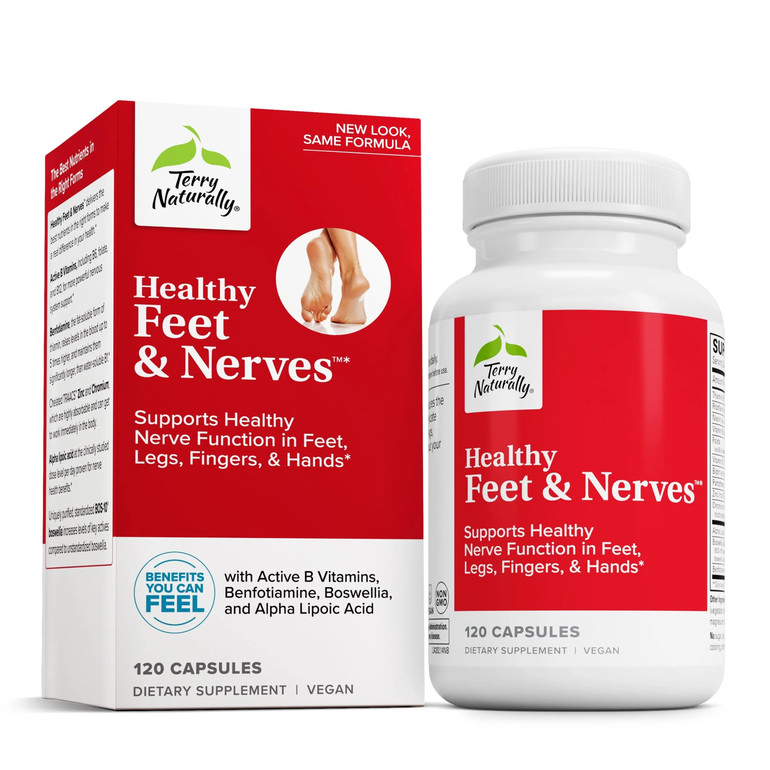 Terry Naturally Healthy Feet & Nerves – Vegan Nerve & Circulation Support with Bioactive B12 – 120 Capsules - Image 8