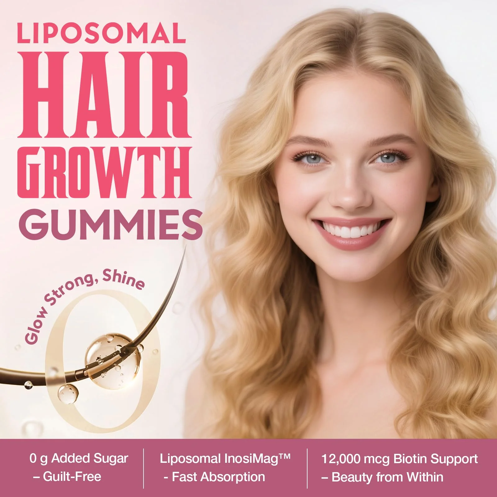 Tervaies Liposomal Hair Growth Soft Chews – High-Potency Vitamins with Biotin, InosiMag, Collagen & Zinc - Image 3