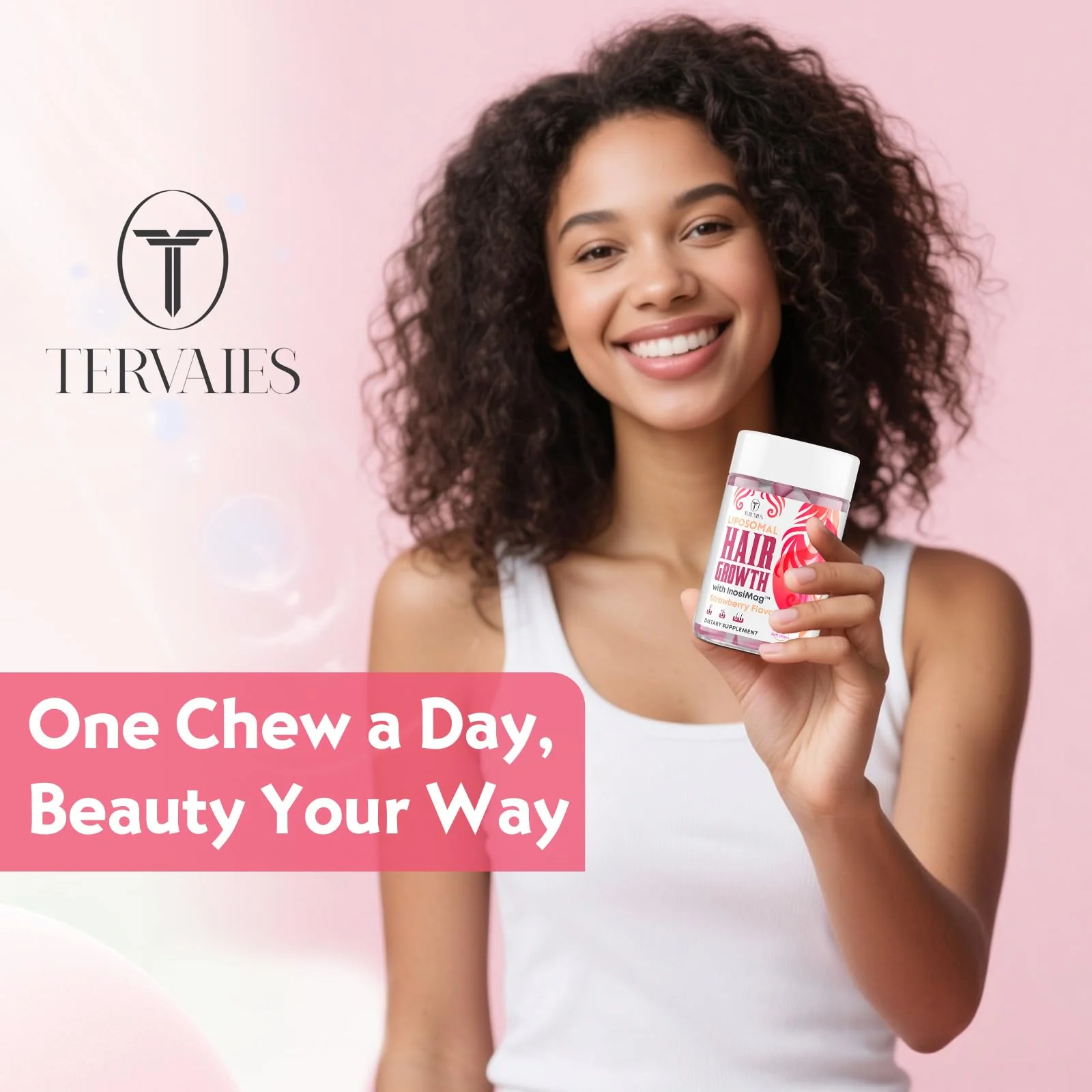Tervaies Liposomal Hair Growth Soft Chews – High-Potency Vitamins with Biotin, InosiMag, Collagen & Zinc - Image 6