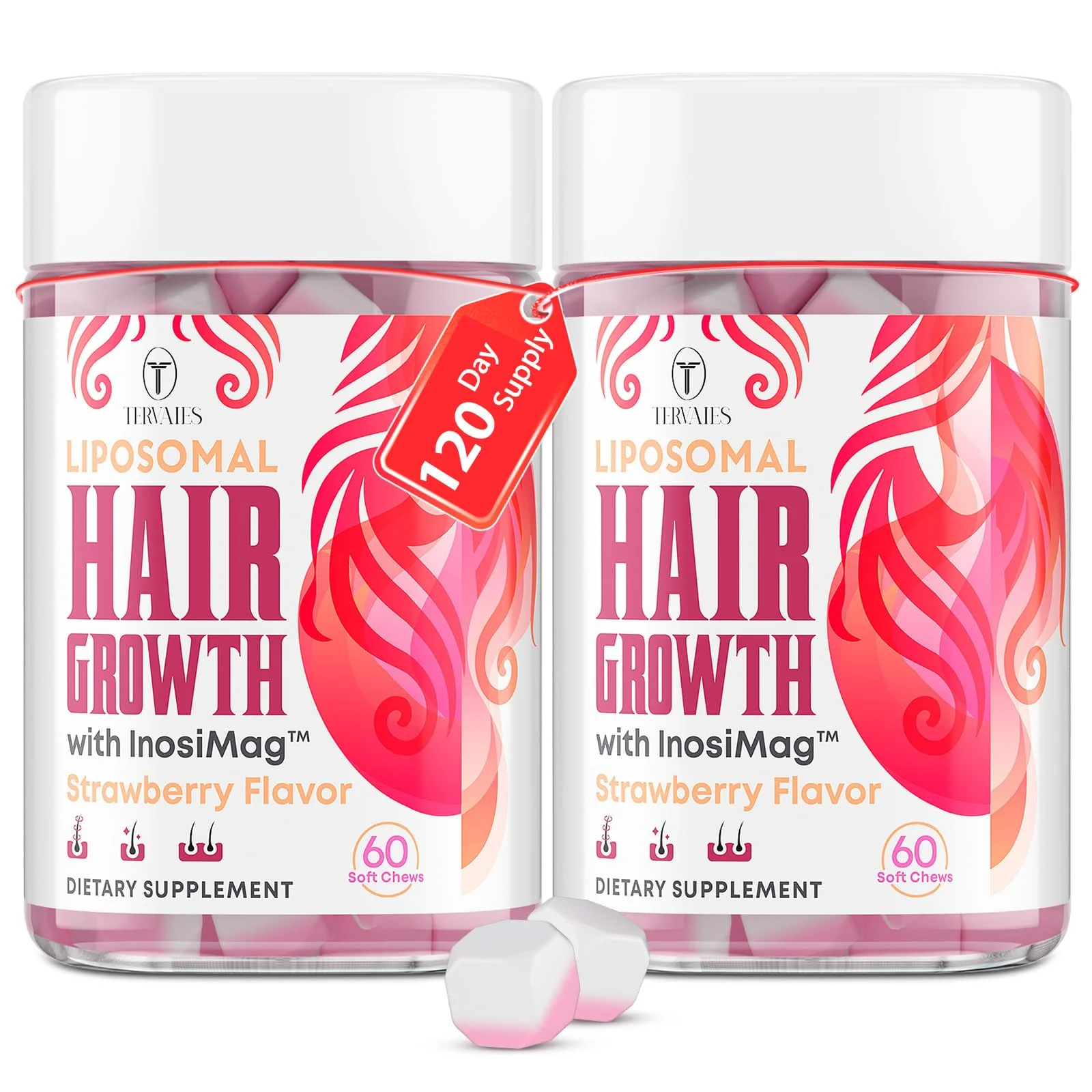Tervaies Liposomal Hair Growth Soft Chews – High-Potency Vitamins with Biotin, InosiMag, Collagen & Zinc - Image 8