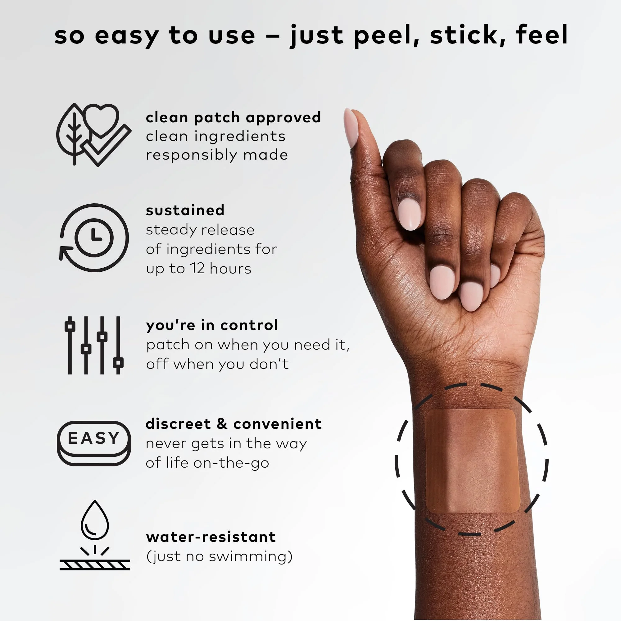 The Good Patch B12 Awake Patch | Caffeine, B12 & Green Tea for Natural Energy (24 Patches) - Image 3