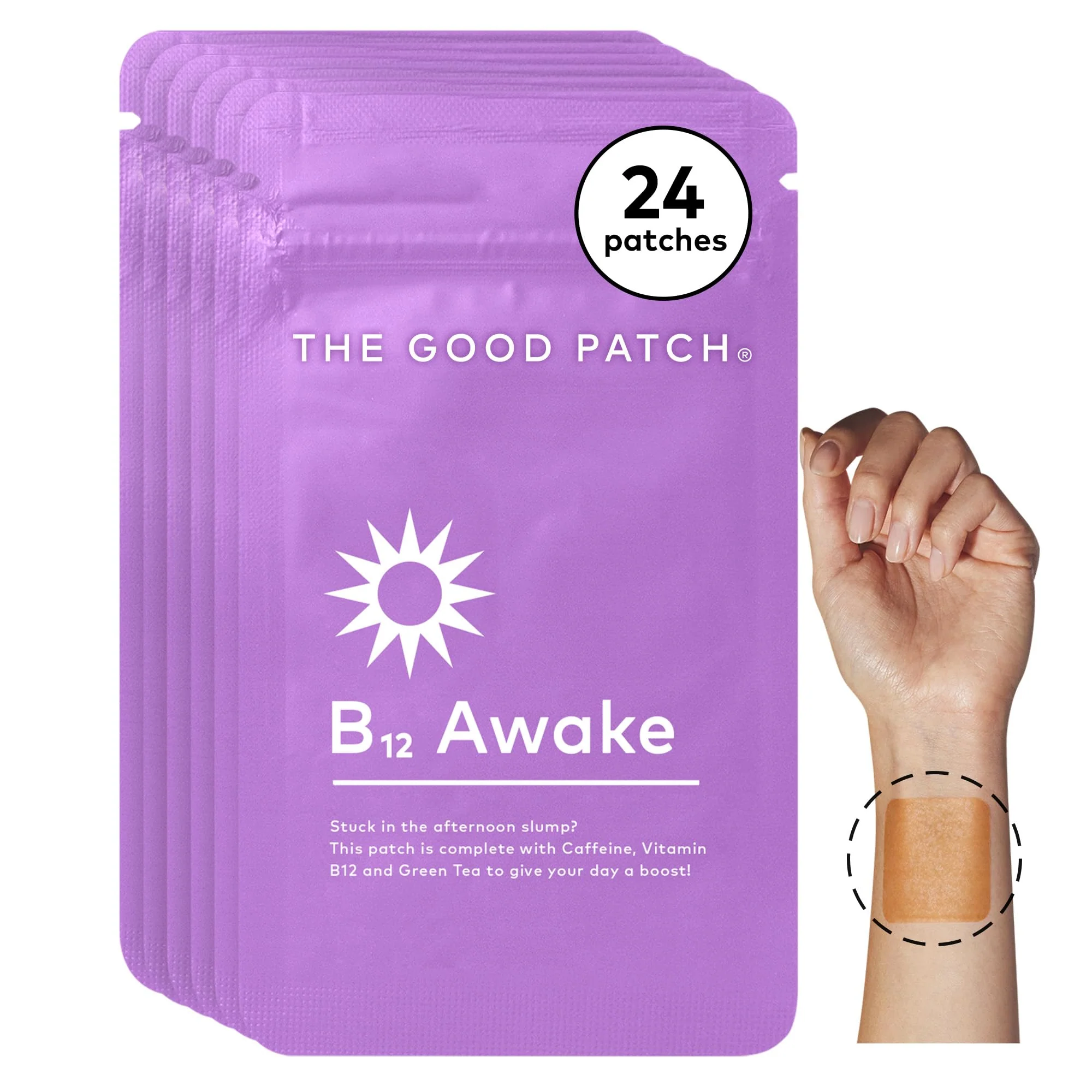 The Good Patch B12 Awake Patch | Caffeine, B12 & Green Tea for Natural Energy (24 Patches) - Image 7