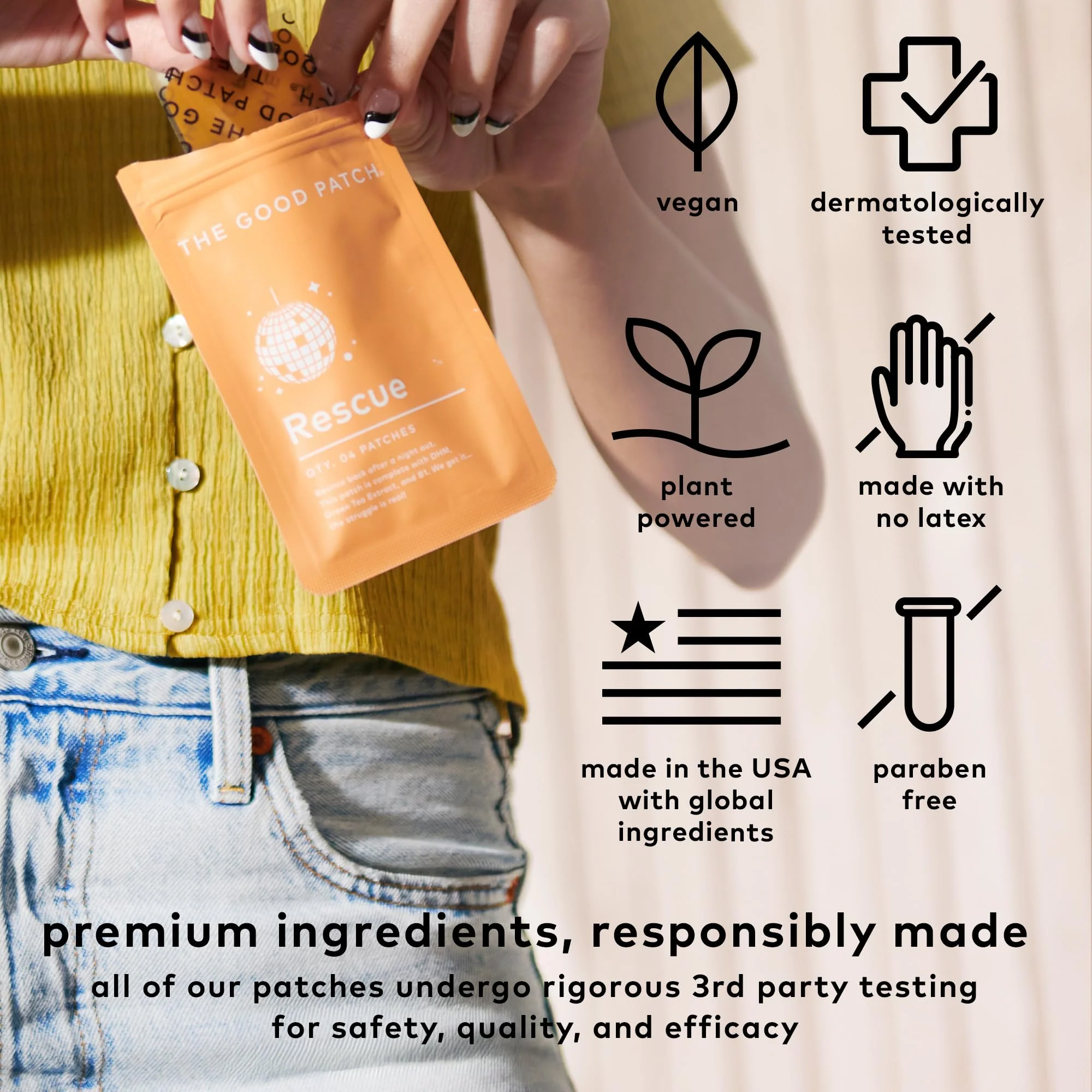 The Good Patch Rescue Recovery Patch — Plant-Powered Night-Out Wellness (16 Patches) - Image 10