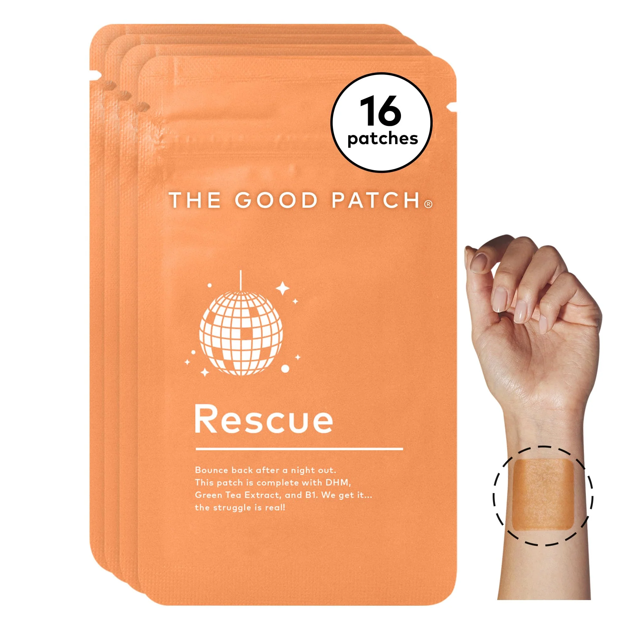 The Good Patch Rescue Recovery Patch — Plant-Powered Night-Out Wellness (16 Patches) - Image 7
