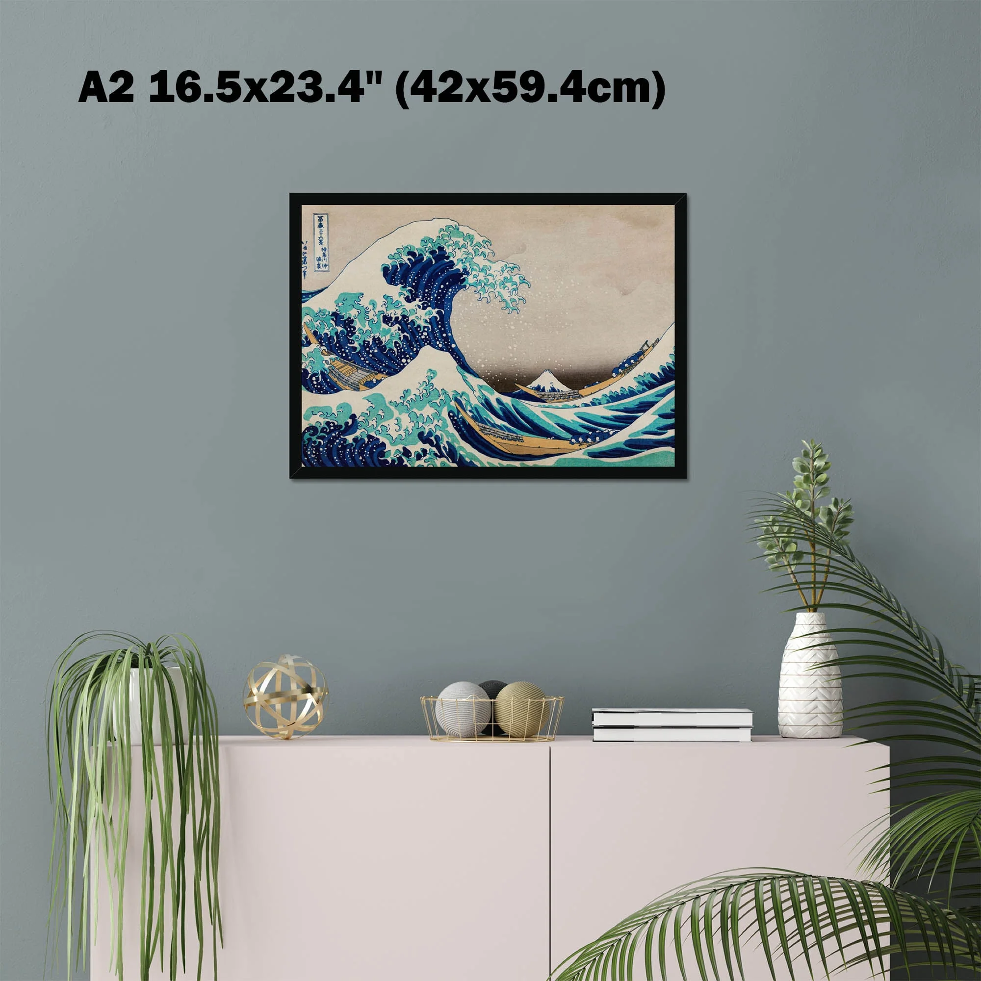 "The Great Wave off Kanagawa" by Katsushika Hokusai on Canvas, Framed Canvas, Acrylic, Framed Prints or Print-only - Image 5