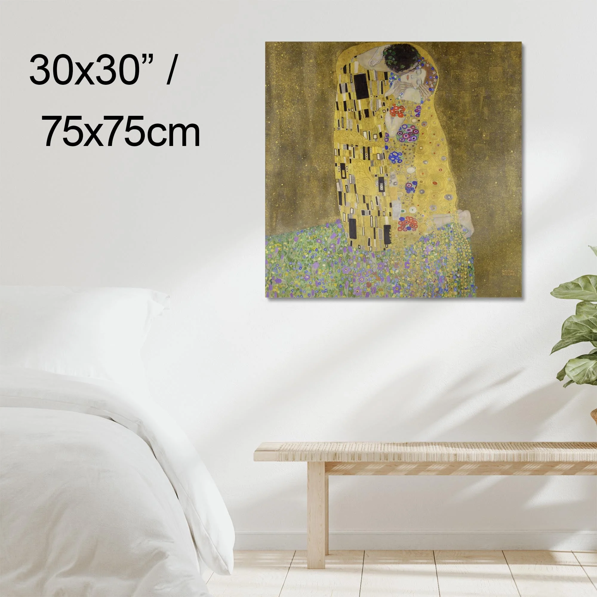 "The Kiss" by Gustav Klimt on Canvas, Framed Canvas, Acrylic, Framed Prints or Print-only - Image 4