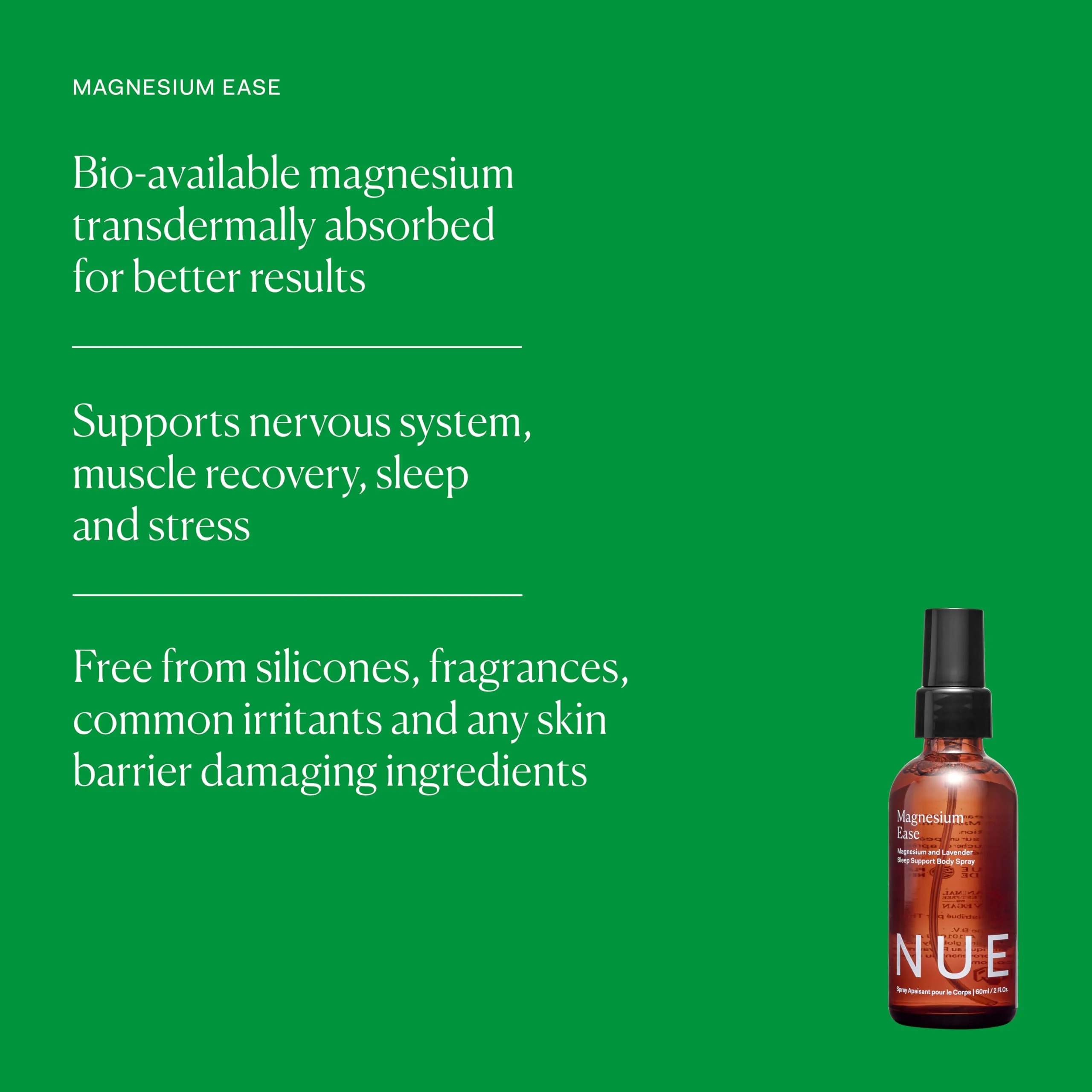 The Nue Co Magnesium Ease Skin Spray – High-Absorption Muscle Relief with Lavender & Arnica, 60ml - Image 8