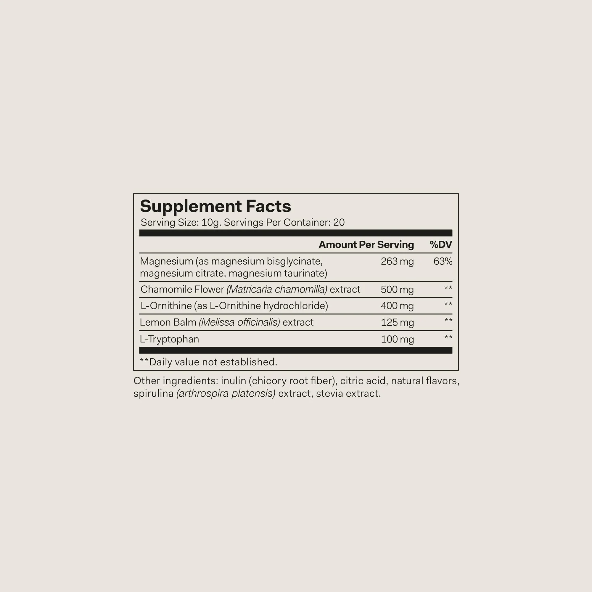 The Nue Co. Magnesium Gut Barrier+ | Sleep Tonic with Prebiotic, 200g - Image 2