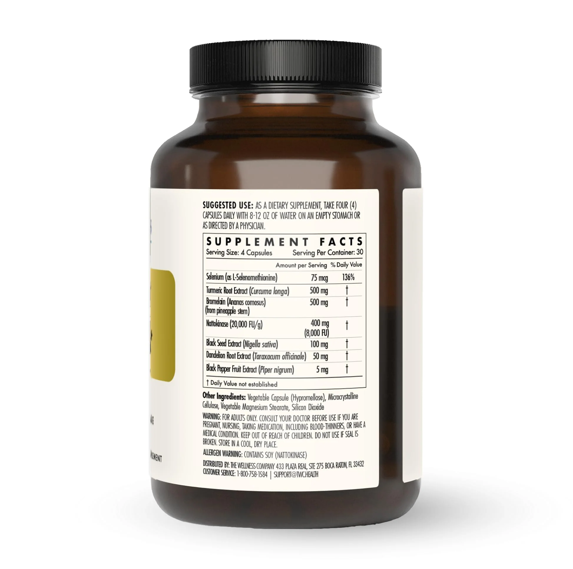 The Wellness Company Ultimate Spike Detox – 3-in-1 Nattokinase, Turmeric & Bromelain | 120ct - Image 8