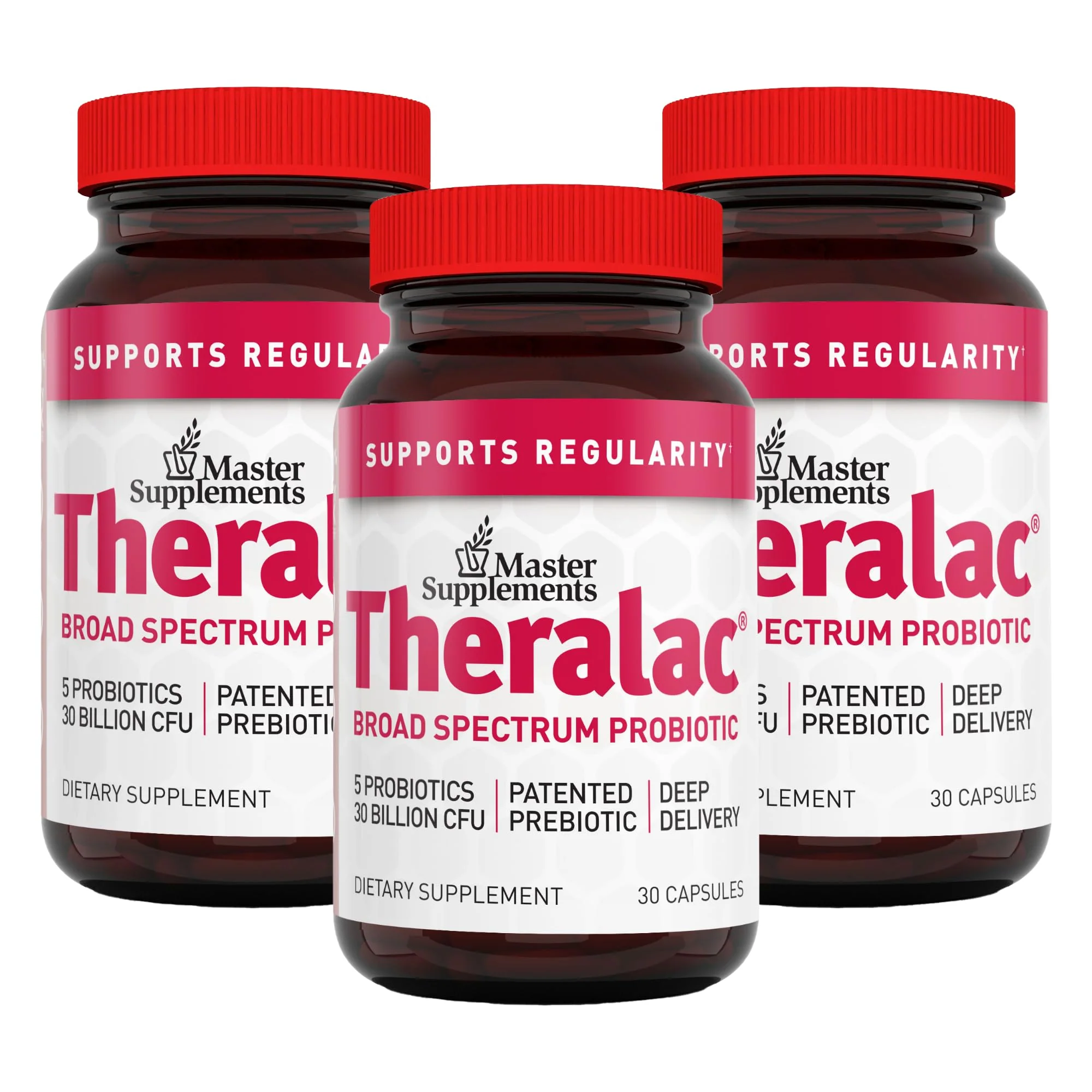 Theralac Master Supplements – 3-Pack Probiotic, 90 Servings, Gluten Free for Gut Health - Image 9