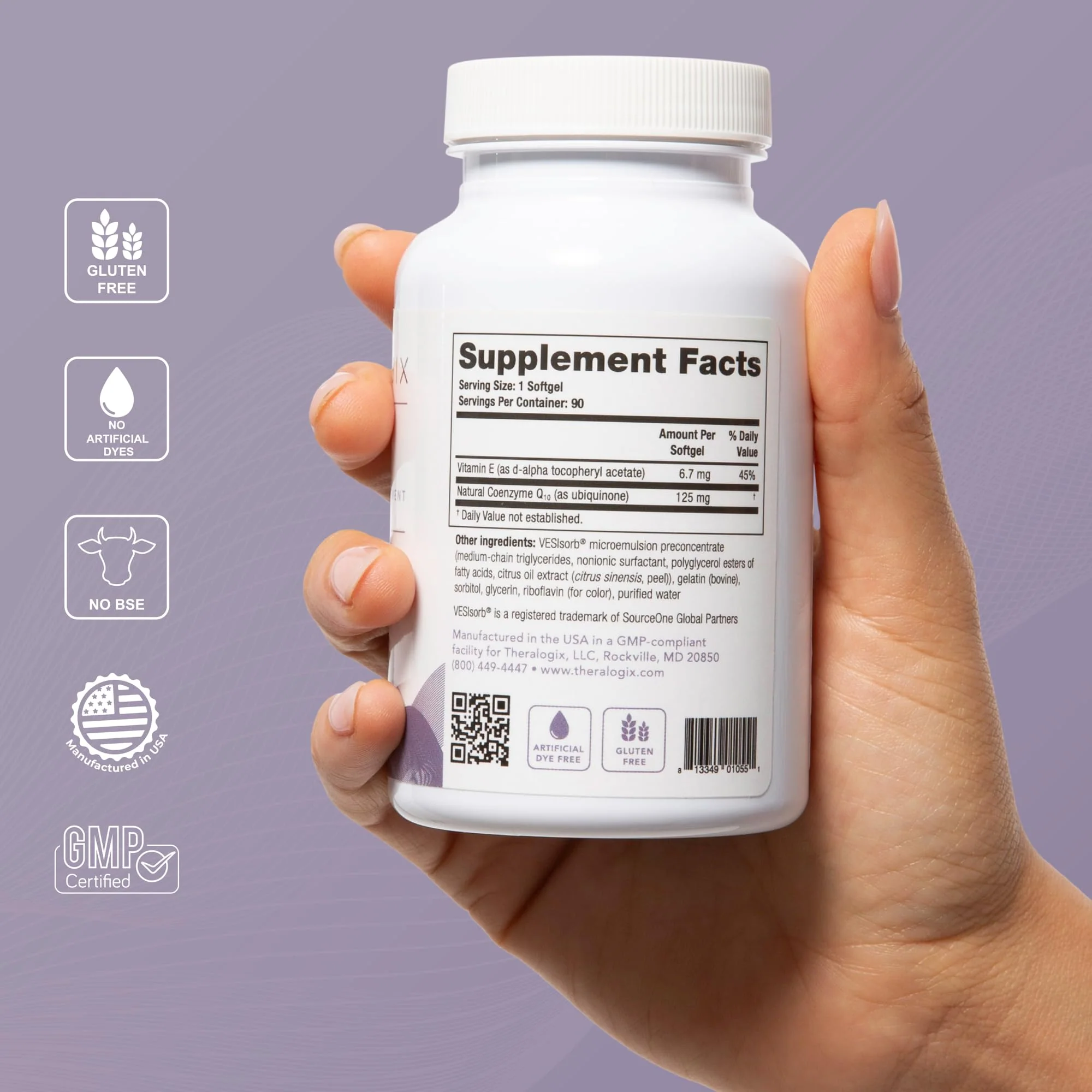 Theralogix NeoQ10 CoQ10 Supplement – Heart Health & Fertility Support | NSF Certified, 90 Softgels - Image 8
