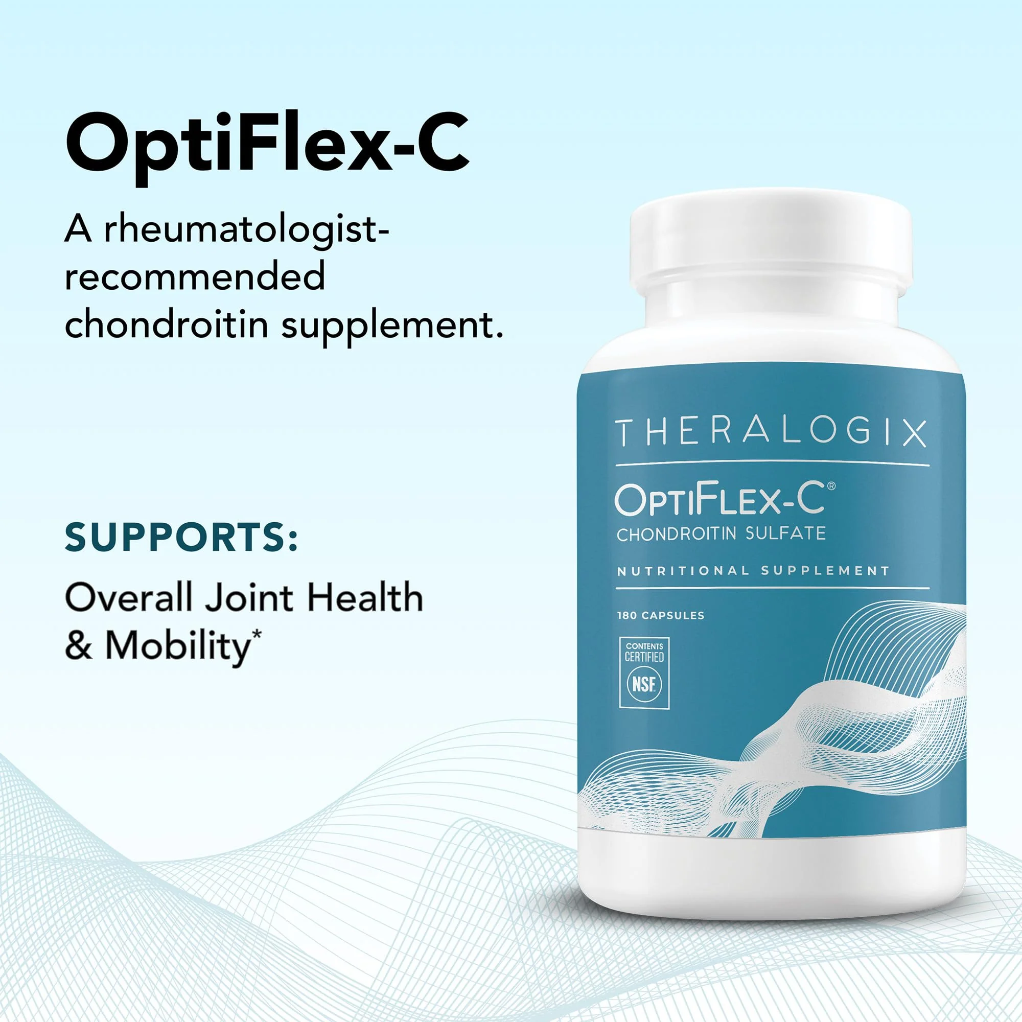 Theralogix OptiFlex-C Chondroitin Sulfate – 180 Capsules (90-Day Supply) – NSF Certified Joint Support - Image 2