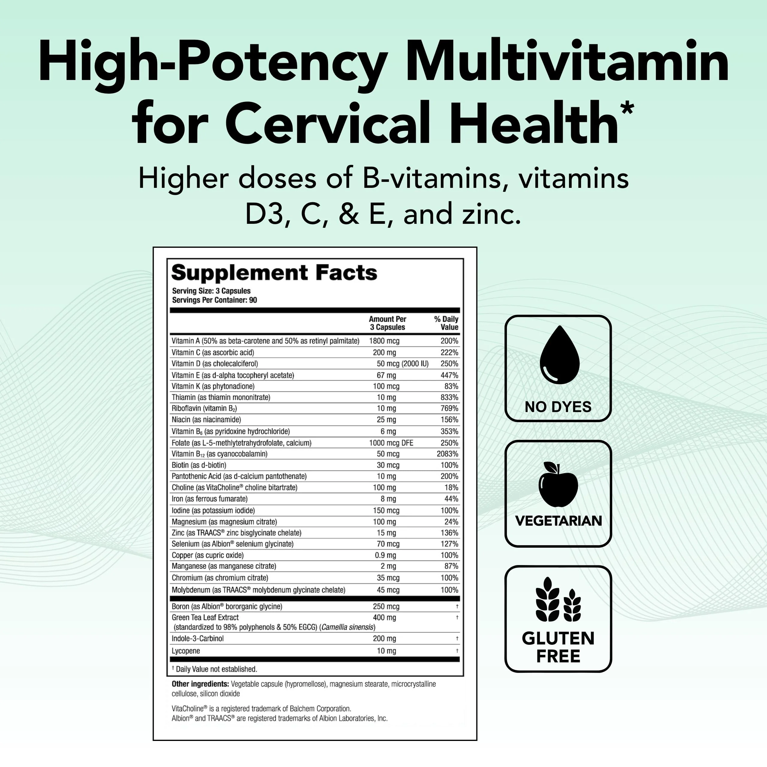 Theralogix ProCerv HP High-Potency Multivitamin – Immune Support for Men & Women – 270 Capsules (NSF Certified) - Image 2