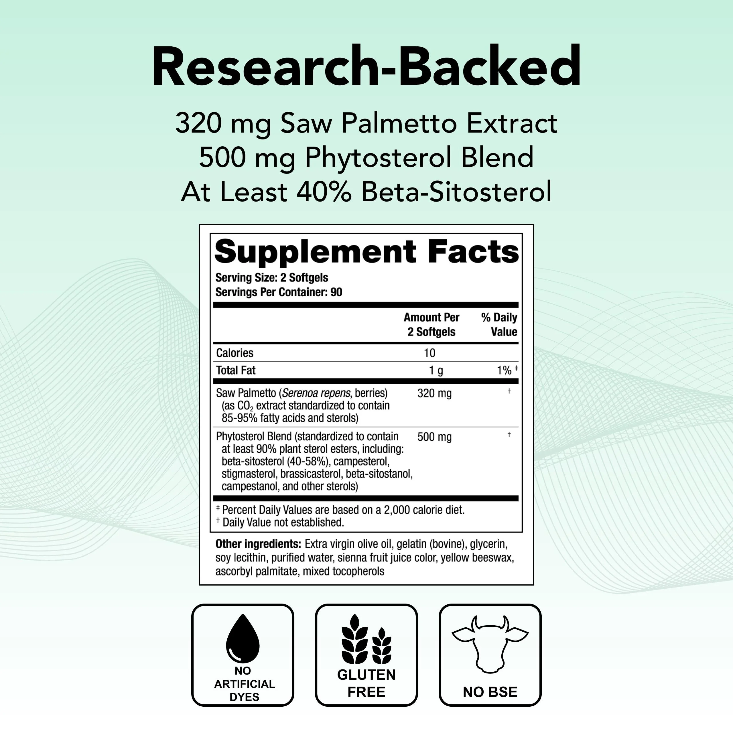 Theralogix Prostate SR Saw Palmetto & Beta-Sitosterol – Urinary Health Support | 180 Softgels (90-Day Supply) | NSF Certified - Image 3
