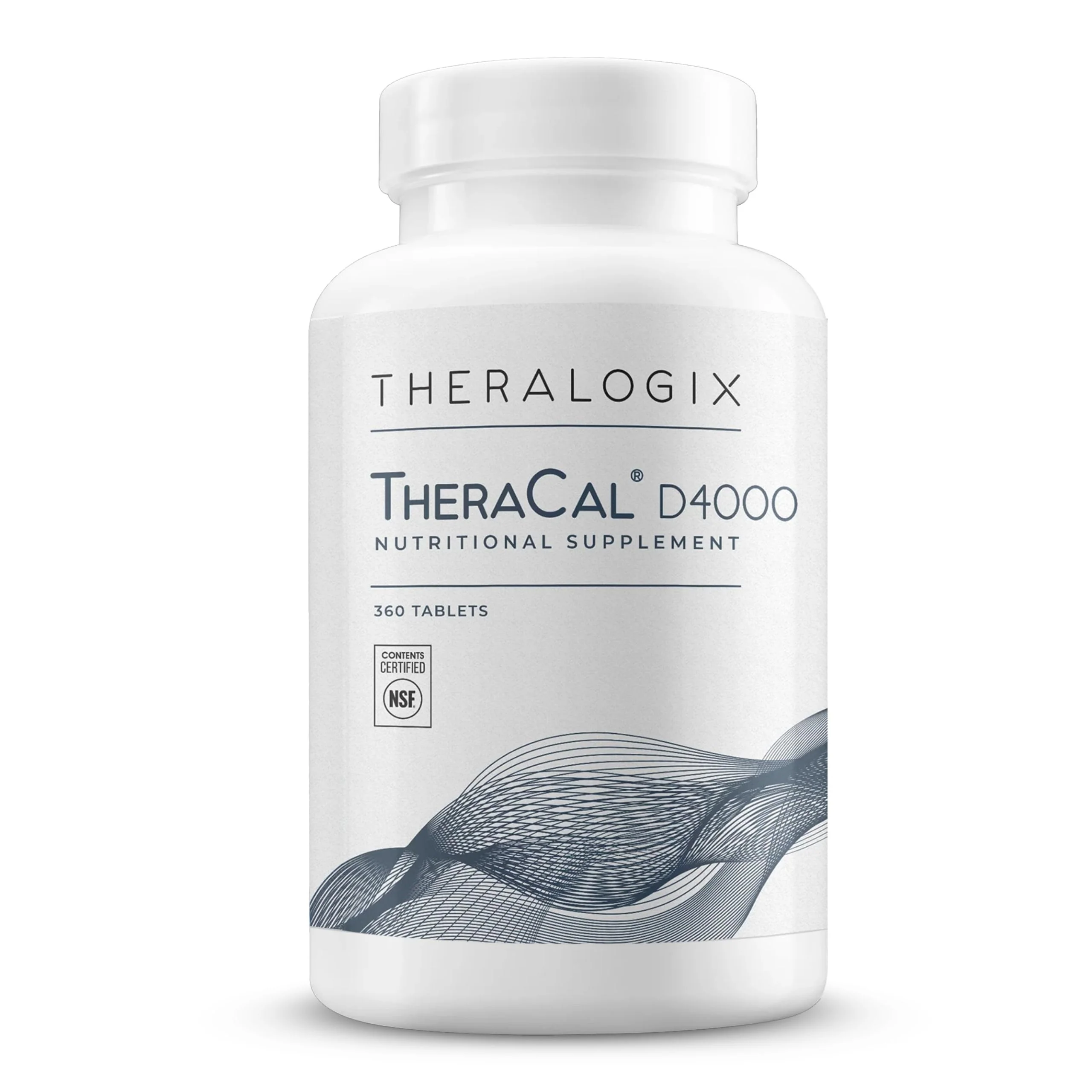 Theralogix TheraCal D4000 – Bone Health Support Supplement with Calcium, Magnesium, Vitamin D3, Vitamin K2 & Boron* | 360 Tablets | NSF Certified
