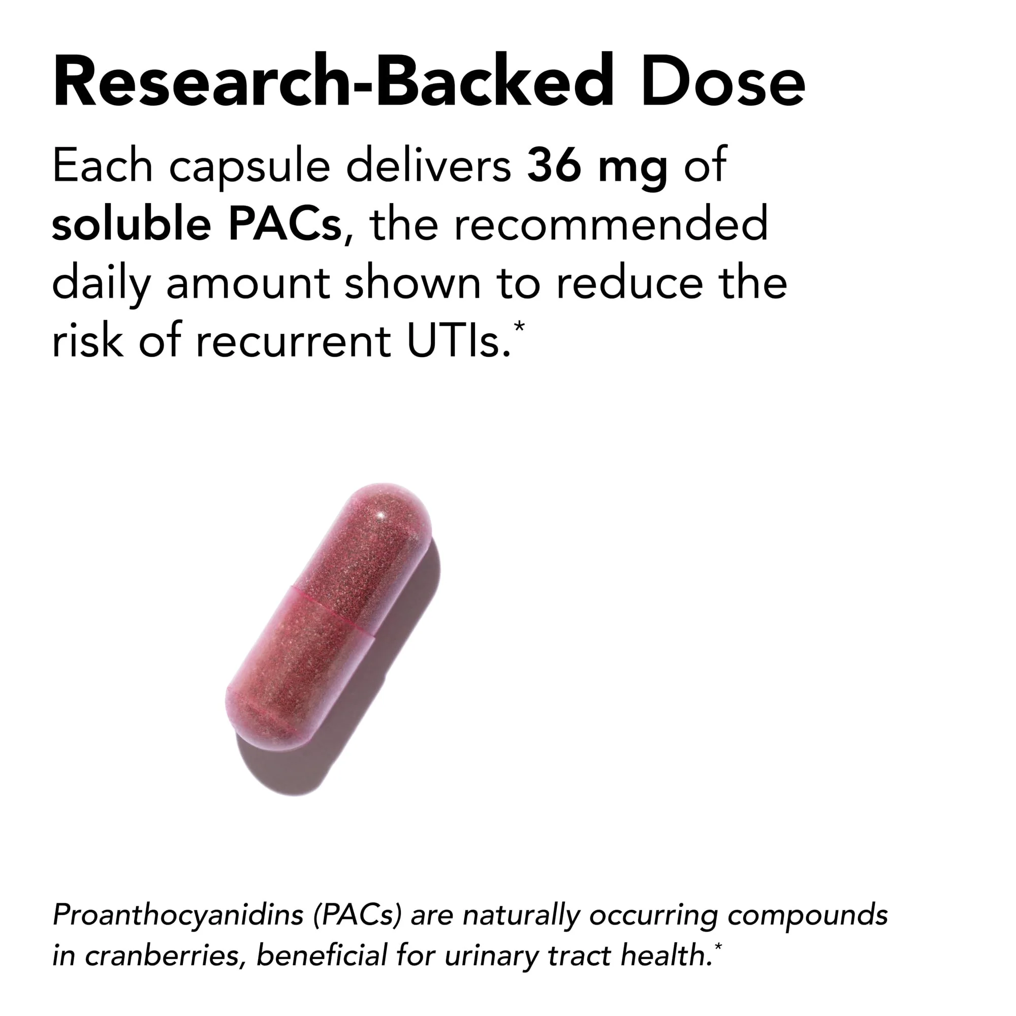Theralogix TheraCran One Cranberry Capsules – 90-Count, NSF Certified, 36 mg Soluble PACs per Capsule | Urinary Tract Support - Image 5