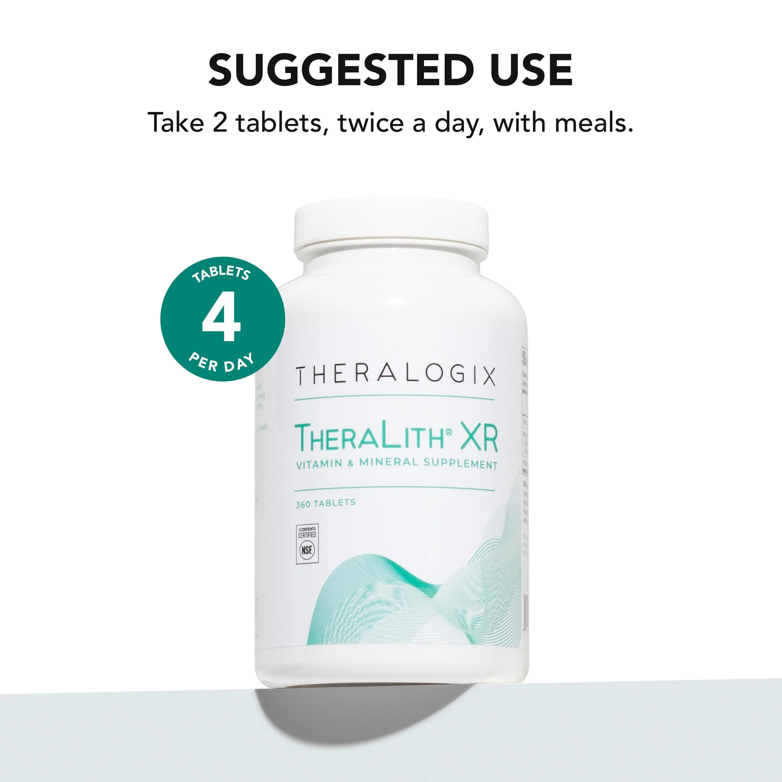 Theralogix TheraLith XR Vitamin & Mineral Supplement - Supports Urine Chemistry & Calcium Oxalate Balance | NSF Certified | 360 Tablets - Image 9